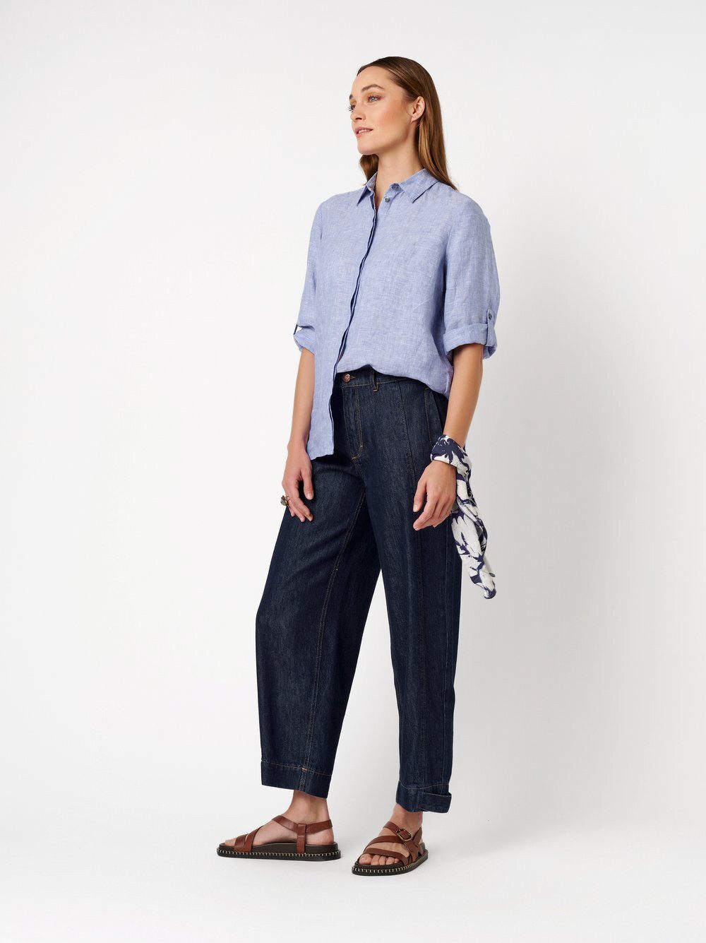 TONI Hemdbluse Clay aus Leinen