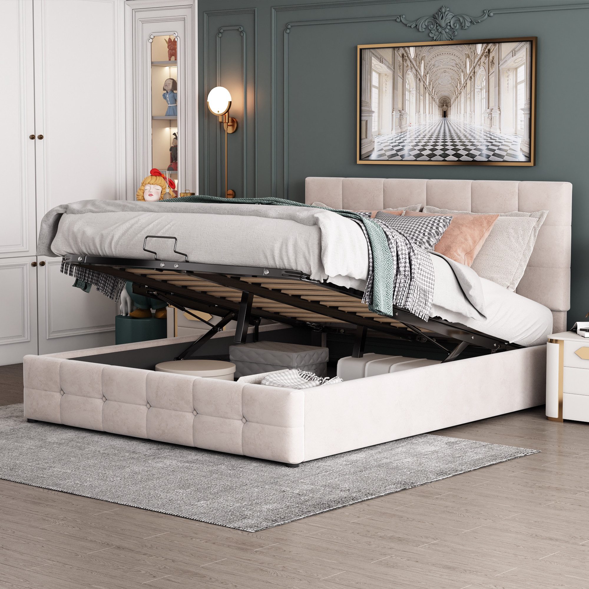 STILVORA Polsterbett 140×200 Bettgestell mit Matratze,Jugendbett günstig online kaufen
