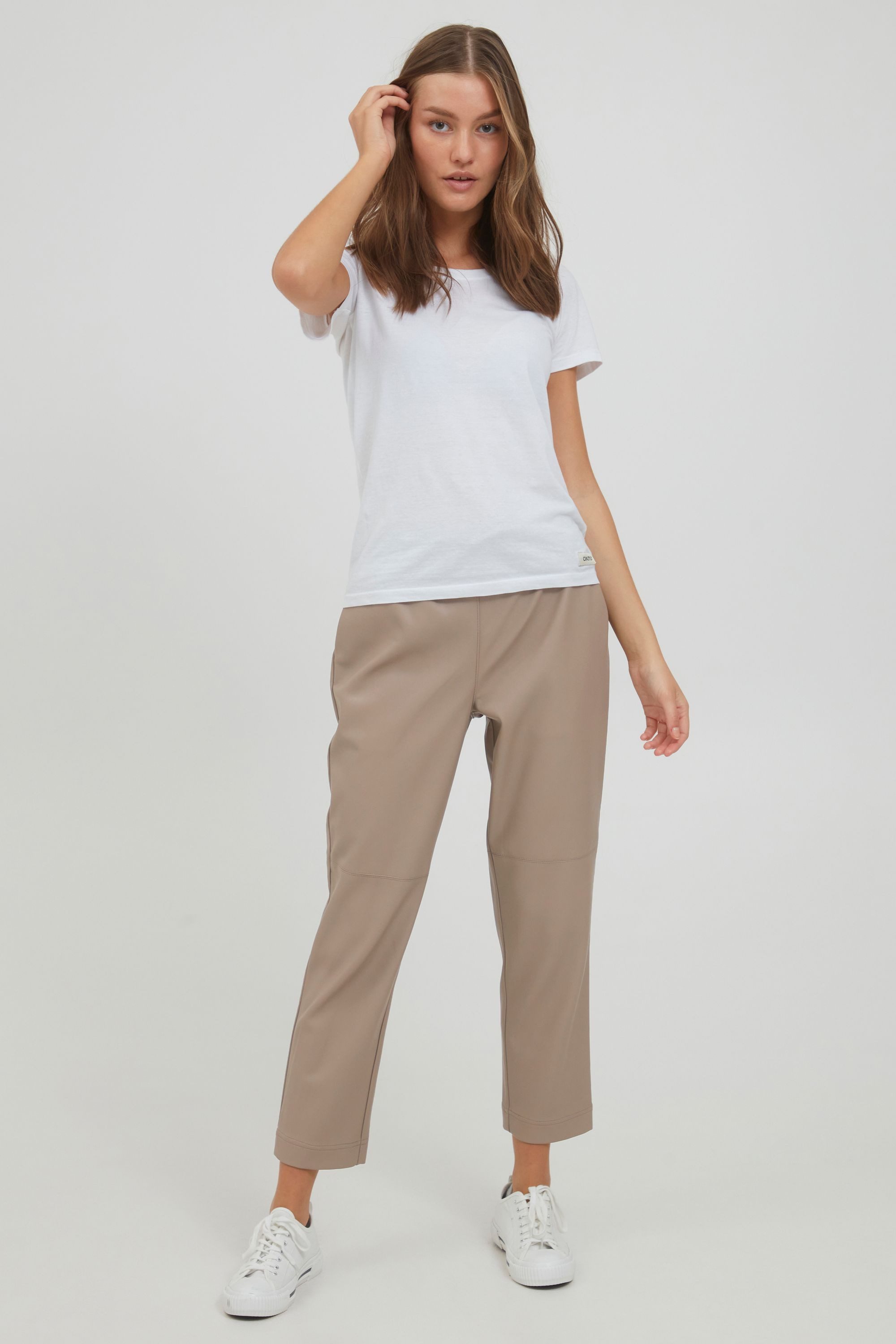 OXMO Jogginghose OXPaulia Damen Kunstleder Hose günstig online kaufen