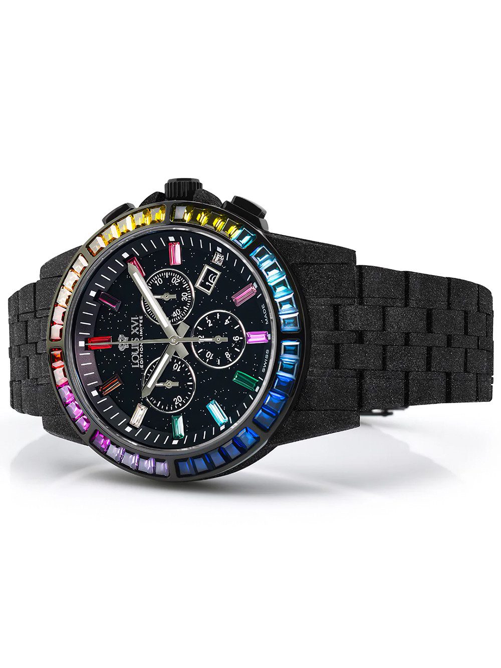 LOUIS XVI Quarzuhr Louis XVI LXVI1129 Herrenuhr Majeste Frosted Iced Out Chrono Louis XVI LXVI1129 Herrenuhr Majeste Frosted Iced Out Chrono