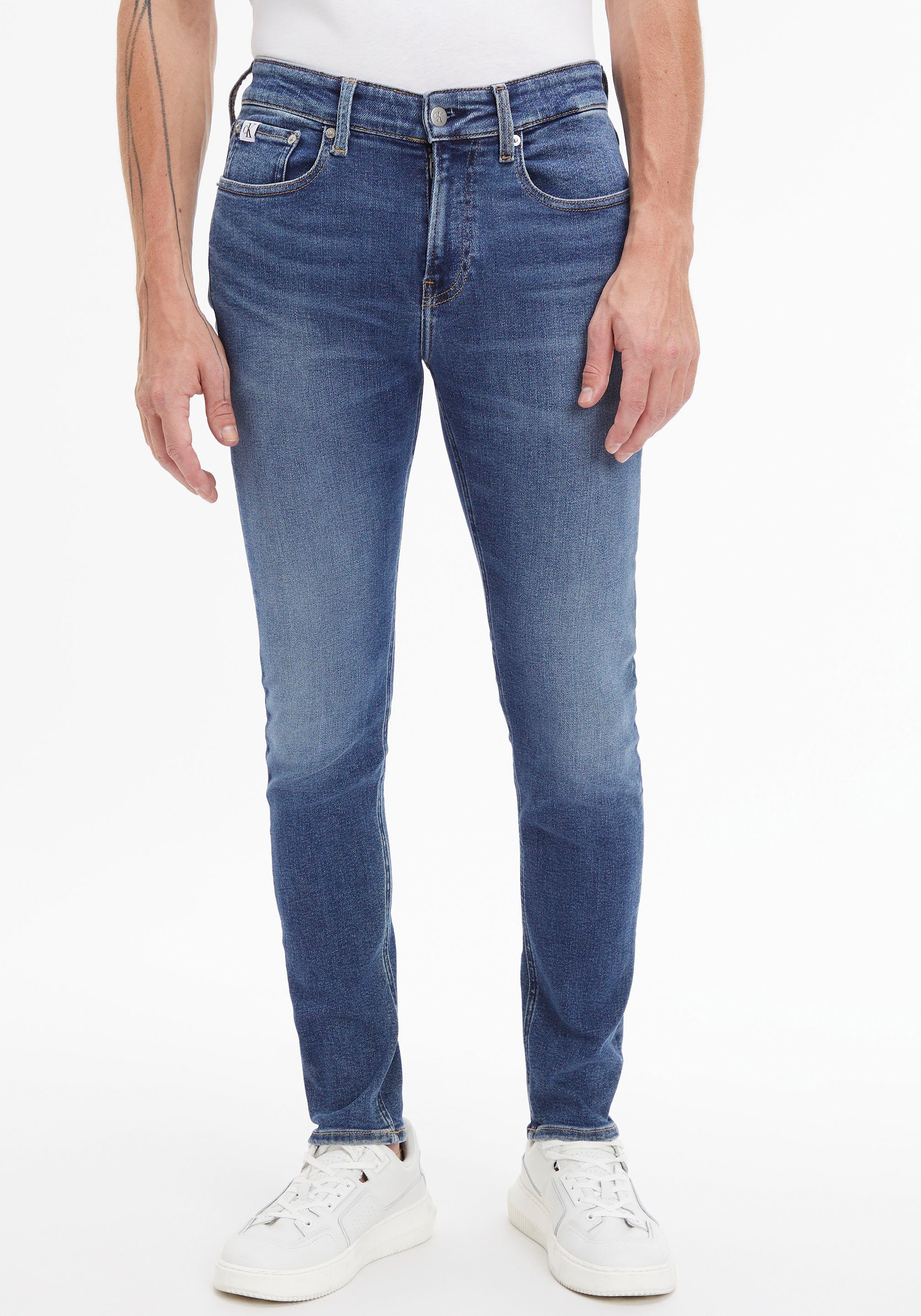 attraktiv Calvin Klein Jeans Skinny-fit-Jeans im 5-Pocket-Stil Dark Denim