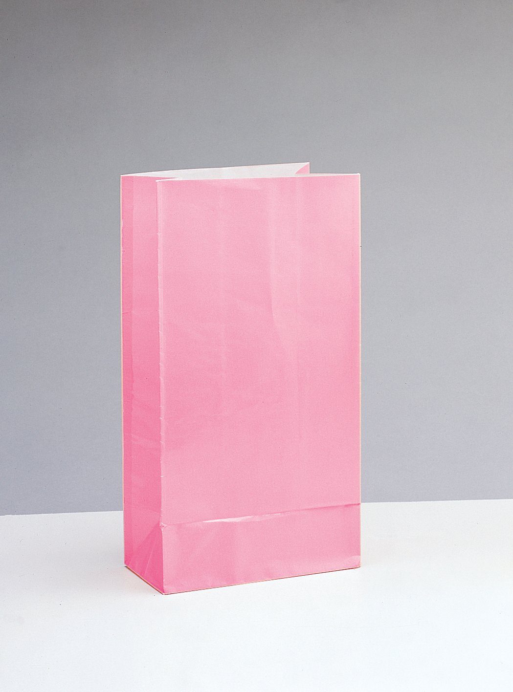 Partystrolche Tragetasche Papiertüte Geschenktüte 12 Stück für kleine Geschenke rosa