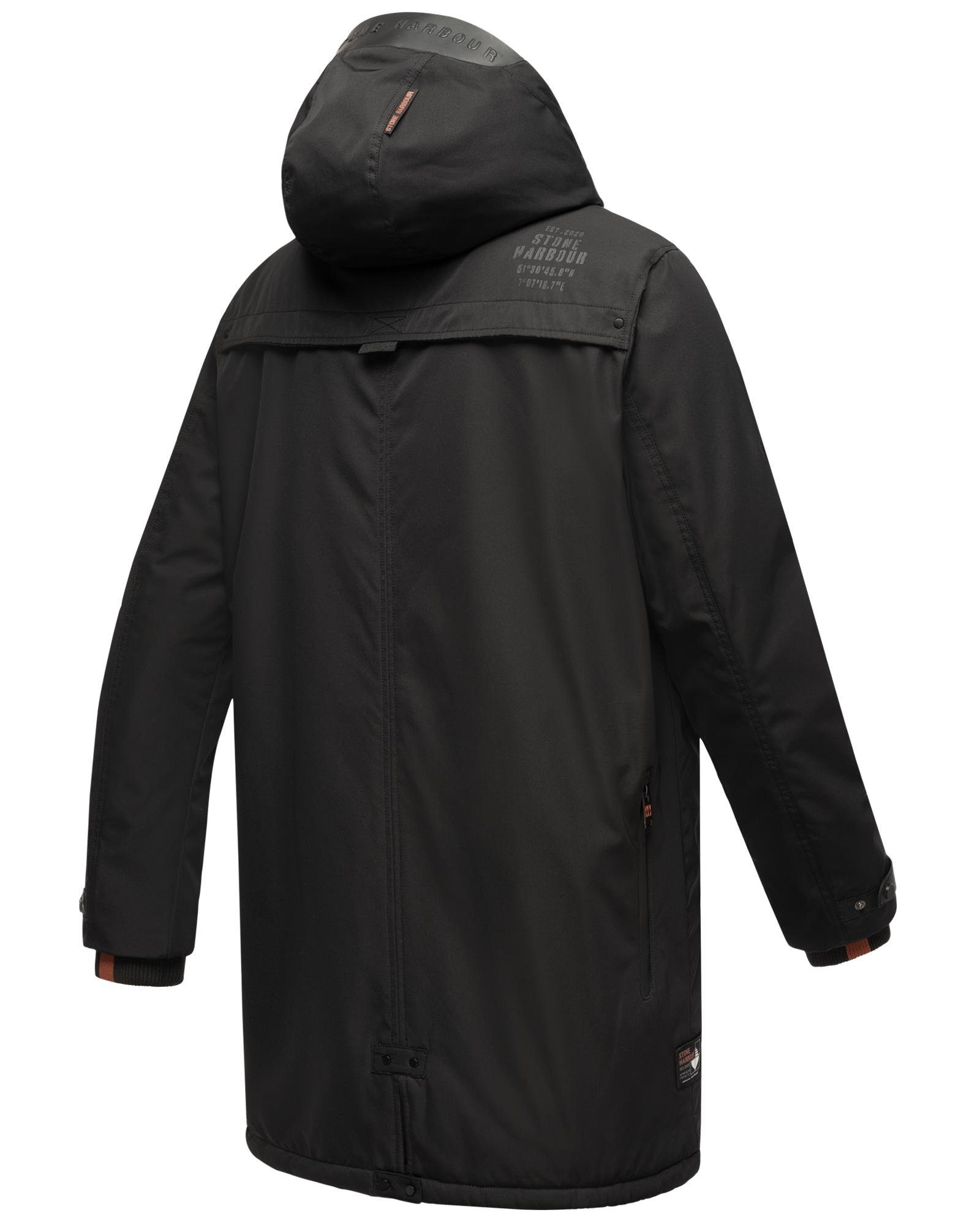 Stone Harbour Kurzmantel Lanzoo Cooler Herren Übergangsmantel mit großer Kapuze