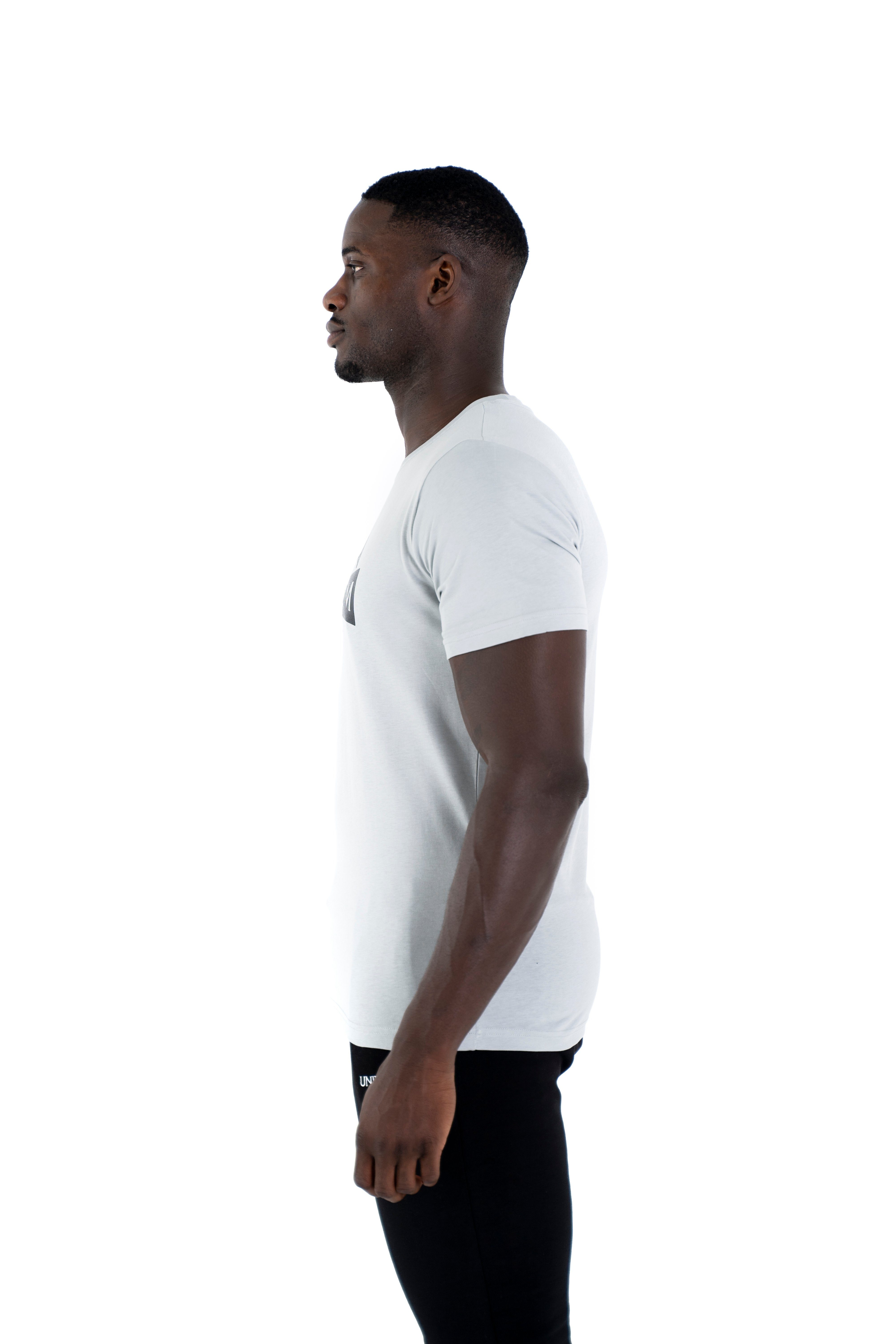 Universum Sportwear Modern Cotton T-Shirt Baumwoll 100% grau C-Neck Rundhalsausschnitt, Shirt