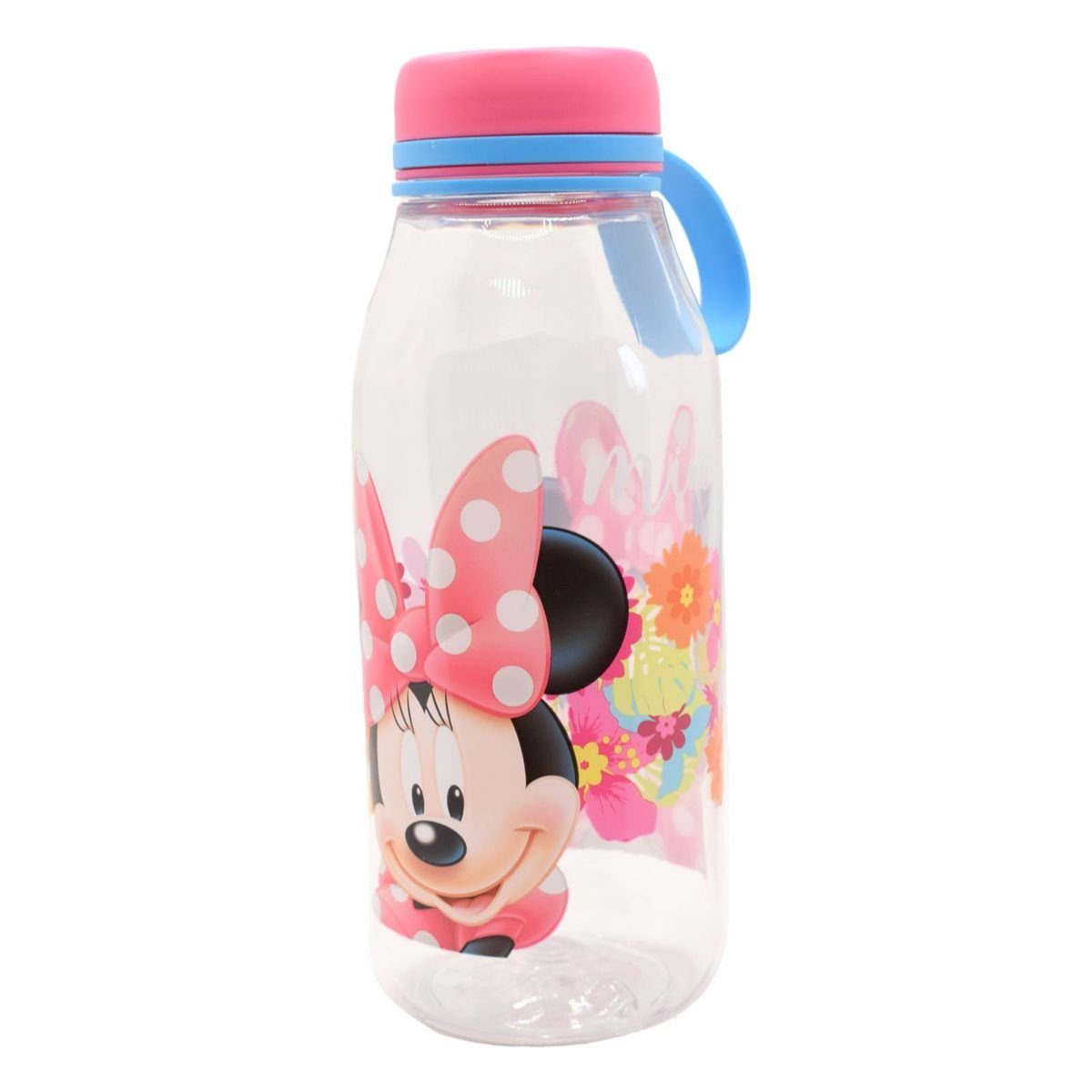 Stor Trinkflasche Trinkflasche Minnie Maus Disney 460ml Transparent mit Rosa Deckel