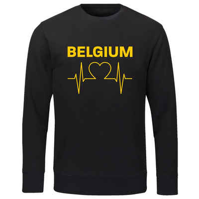 multifanshop Sweatshirt Belgium - Herzschlag - Pullover