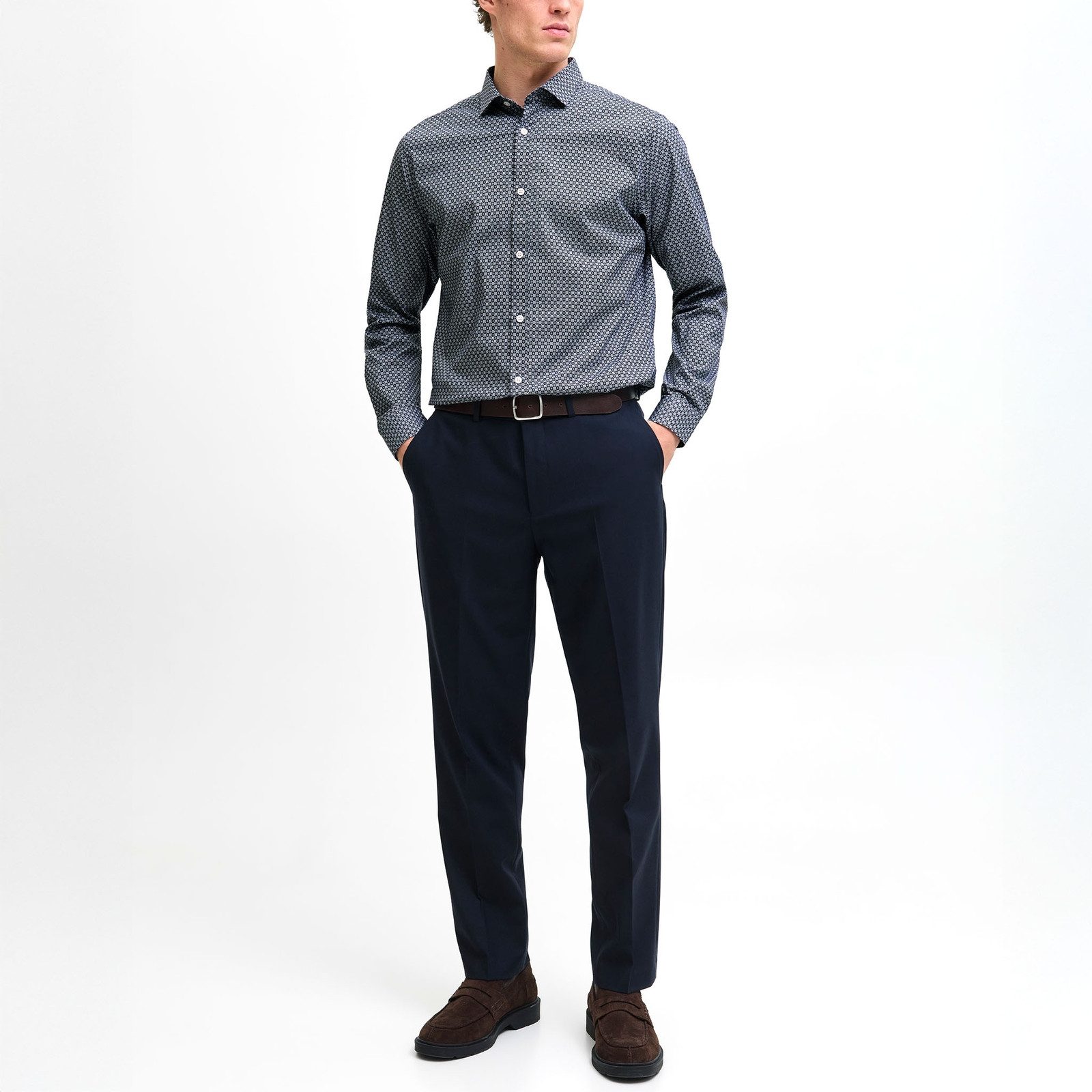 Jack & Jones Langarmhemd JPRBLABLACKPOOL Stretch AOP LS Shirt SN mit Muster günstig online kaufen