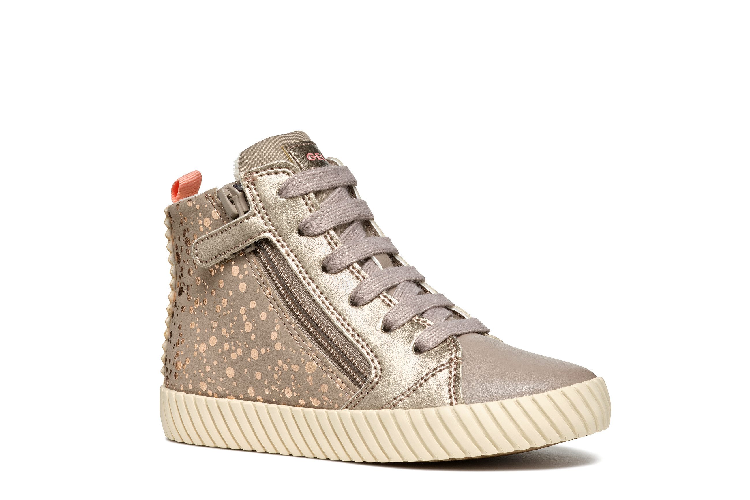 Geox J MIRROLESS GIRL Sneaker Schnürboots mit Warmfutter, Größenschablone zum Download