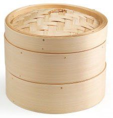 KEN HOM Dampfgartopf KH506, Bambus, Dampfkochtopf, Ø 20 cm, inkl. Rezeptideen