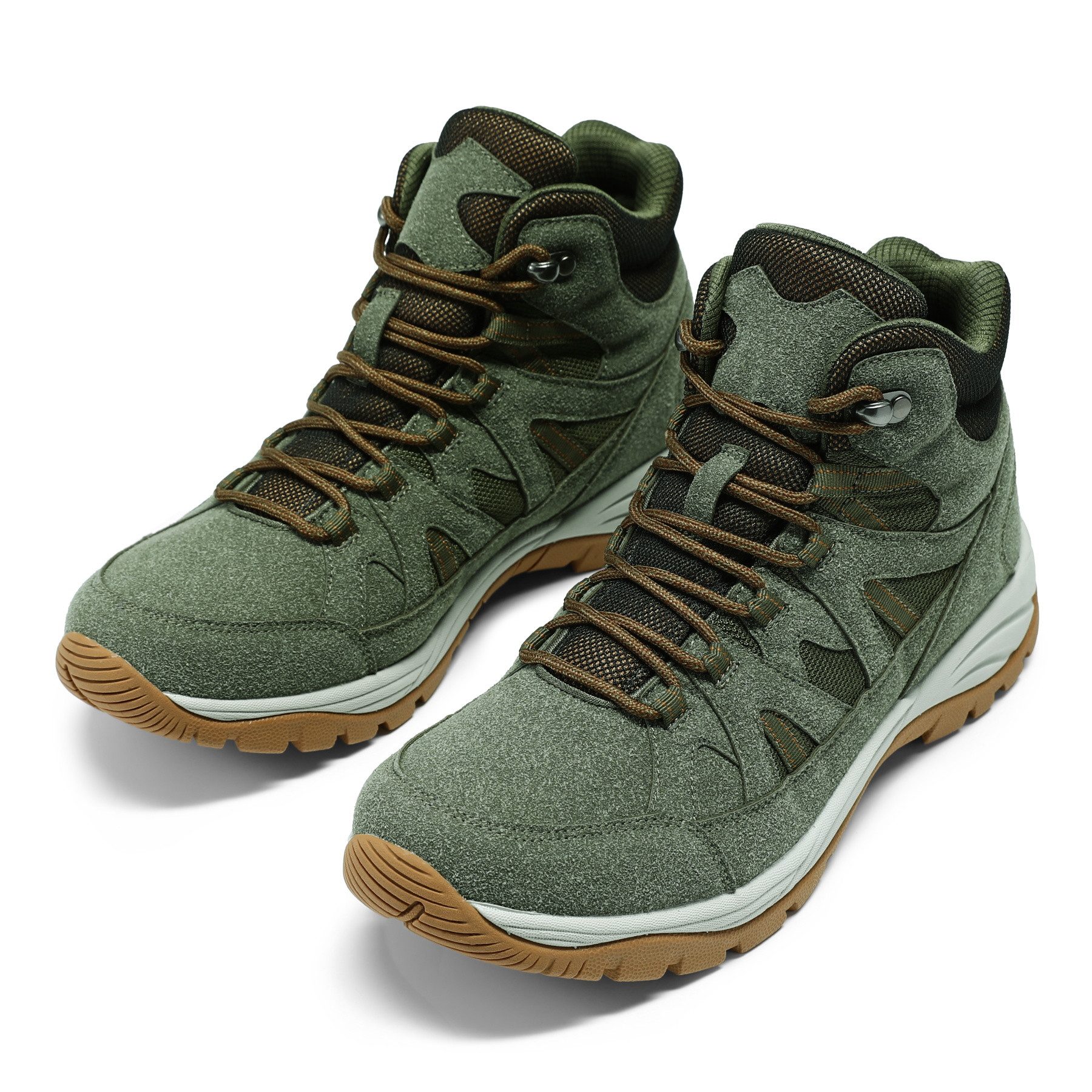 YOUTHUP MID Suede-Outdoorschuh Wanderschuh Herren wasserdichter rutschfester Outdoorschuh Sportschuh