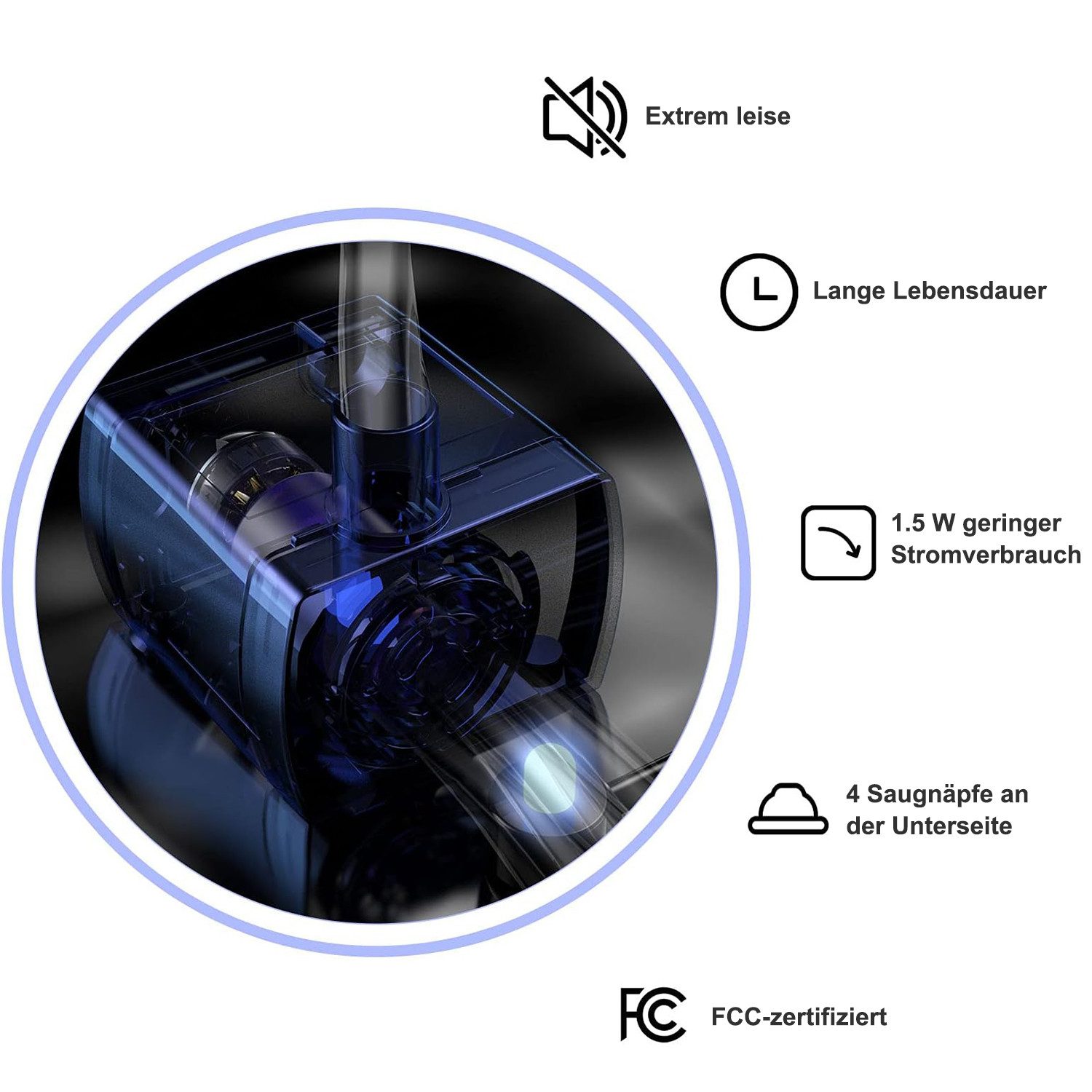 AIMAX Trinkbrunnen Katzenbrunnen Edelstahl 3L Trinkbrunnen für Katze USB, ohne Stecker, Ultraleiser Wasserbrunnen mit Aktivkohlefilter Hundetrinkbrunnen