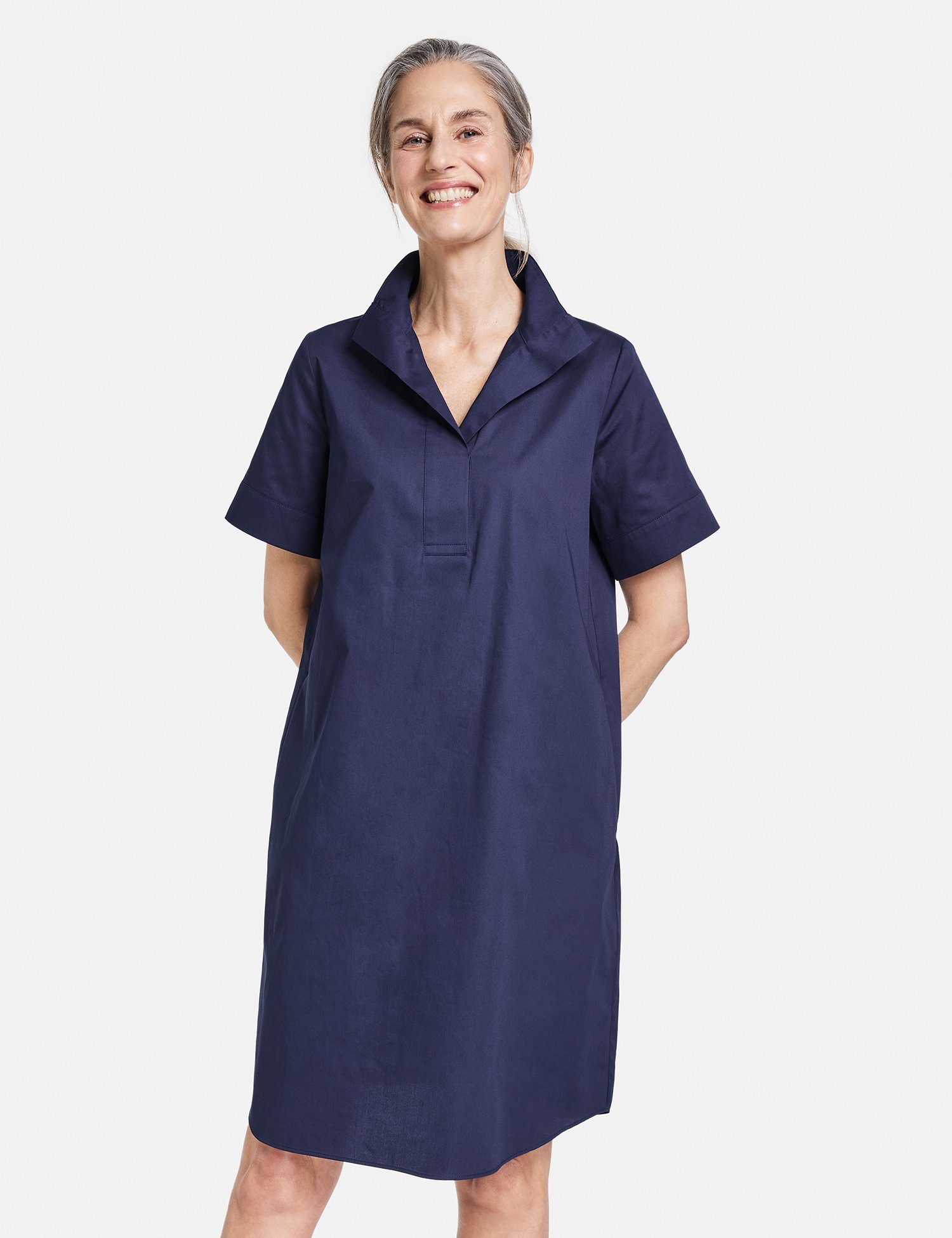 GERRY WEBER Midikleid Blusenkleid aus Baumwolle