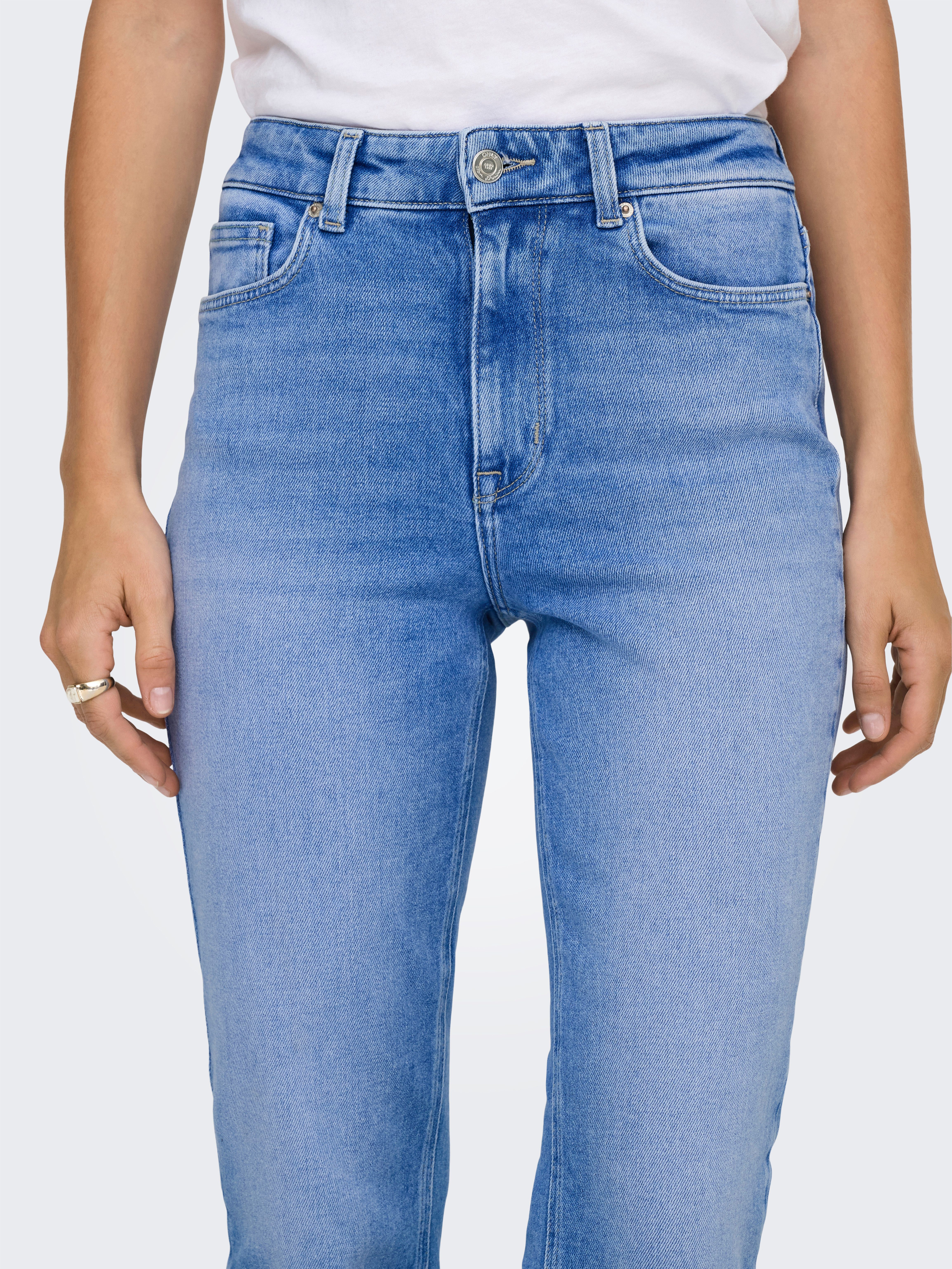 ONLY Straight-Jeans ONLEMILY STRETCH HW ST AK DNM REA053NOOS knöchellang, gerade Form, helle Waschung