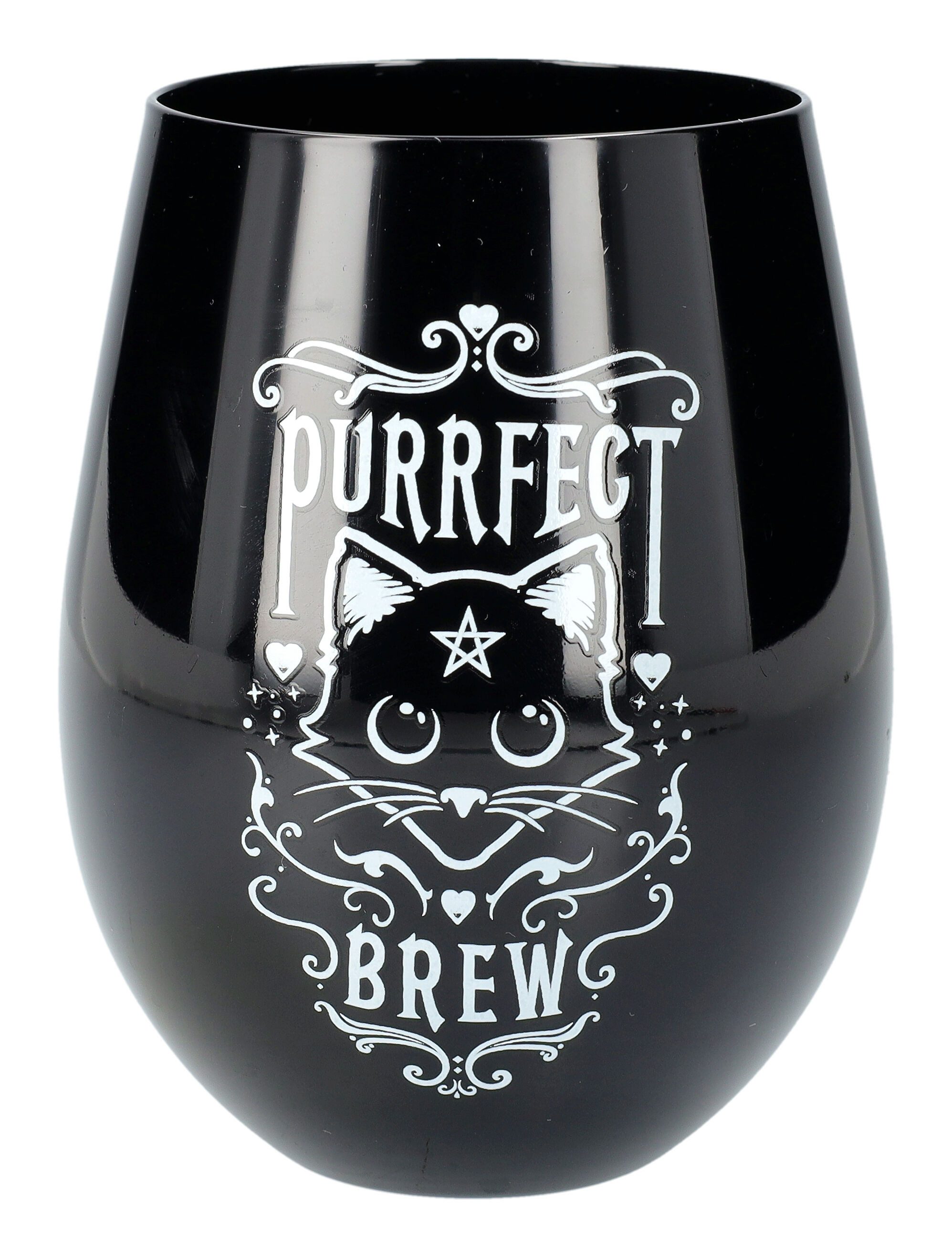 Figuren Shop GmbH Becher Weinbecher Katze - Purrfect Brew - Alchemy England - Weinglas Dekorati, Glas