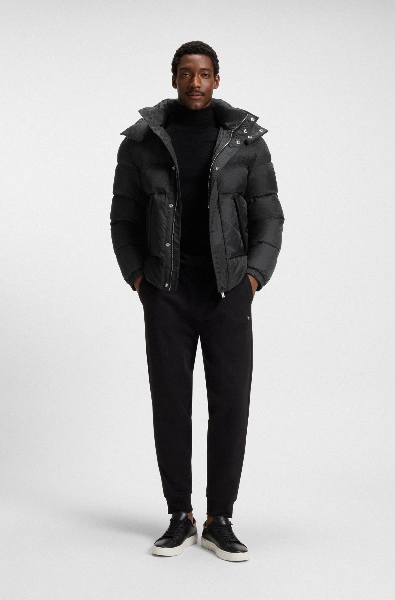 BOSS Outdoorjacke Corbinian mit Jacquard-Monogrammen (1-St) günstig online kaufen