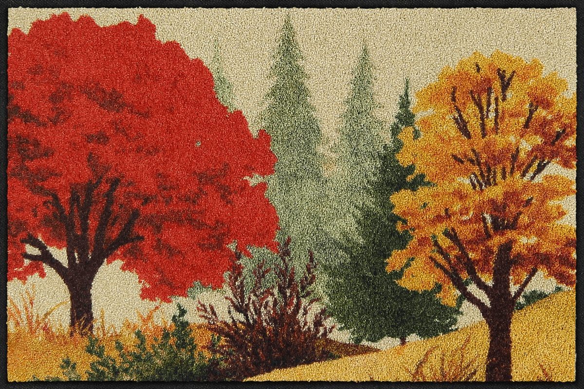 Salonloewe Fußmatte Salonloewe FOREST PLEASURE Fußmatte Wohnmatte 50 x 75 cm, rechteckig, Höhe: 7 mm, In- und Outdoor, waschbar und trocknergeeignet