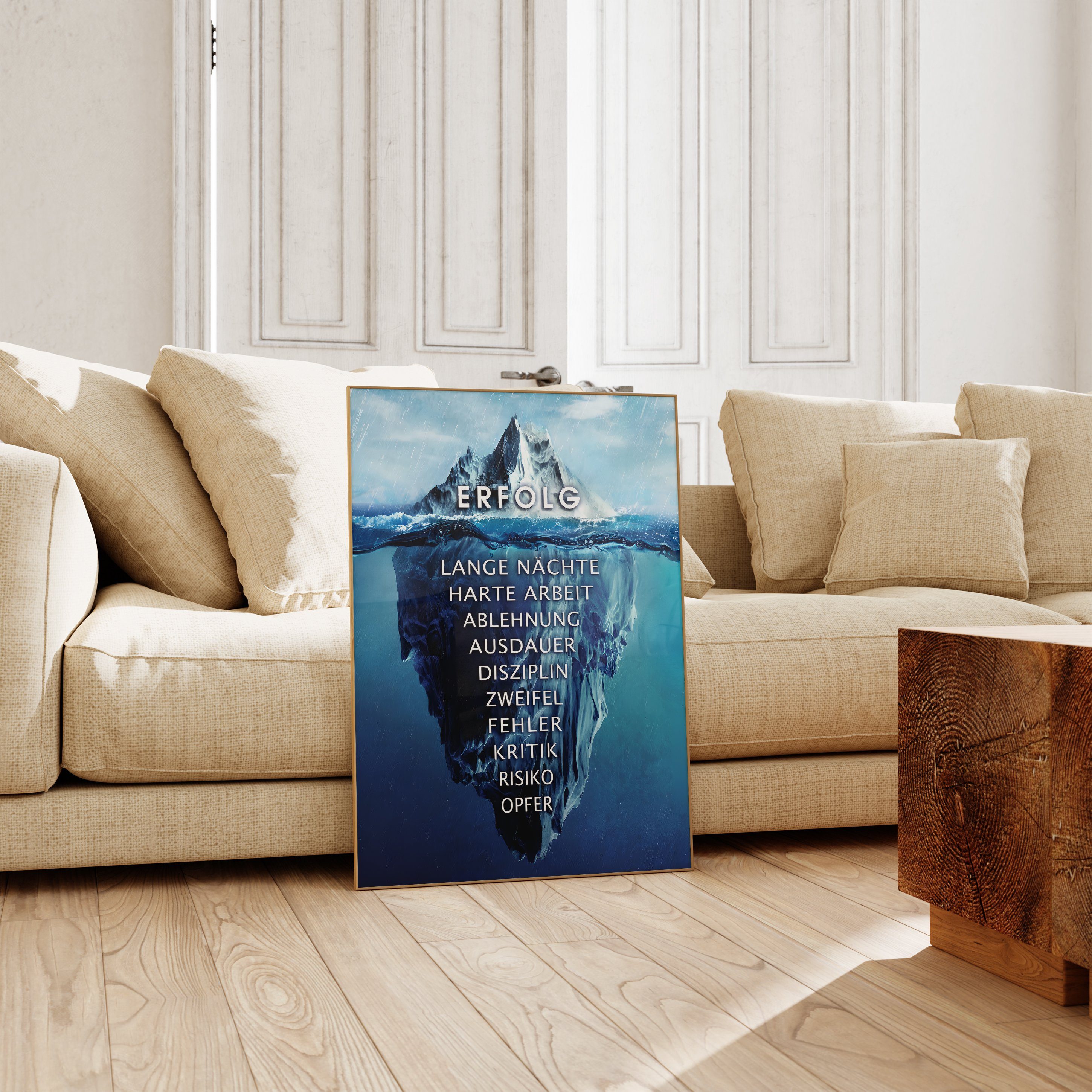 JUSTGOODMOOD Poster Premium ® Eisberg Erfolg · Gletscher · Motivation · ohne Rahmen, Poster in verschiedenen Größen Verfügbar, Poster, Wandbild – Bild 3 von 5