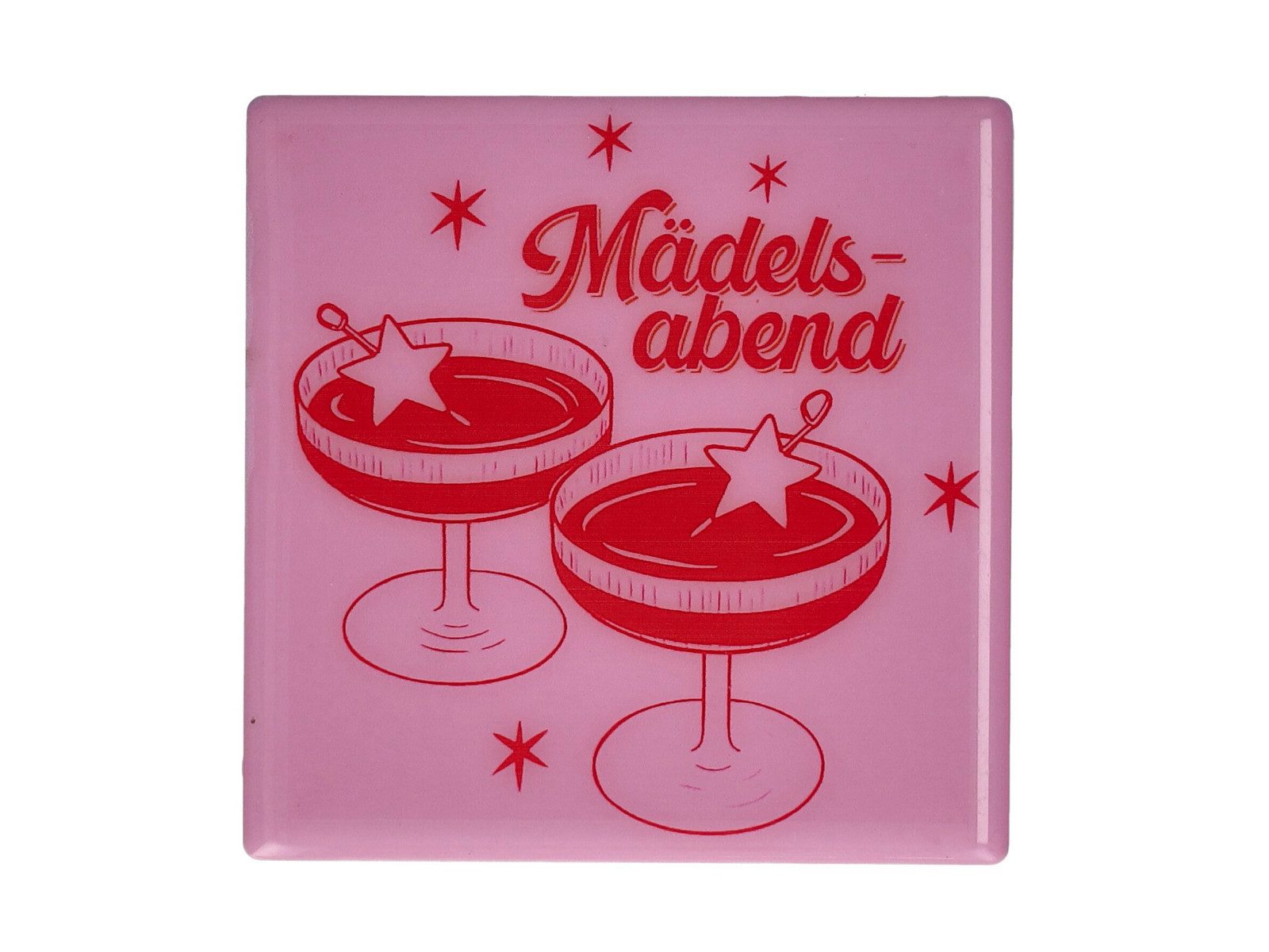 Giftcompany Platzset Love Tiles Untersetzer Mädelsabend rosa 11x11cm