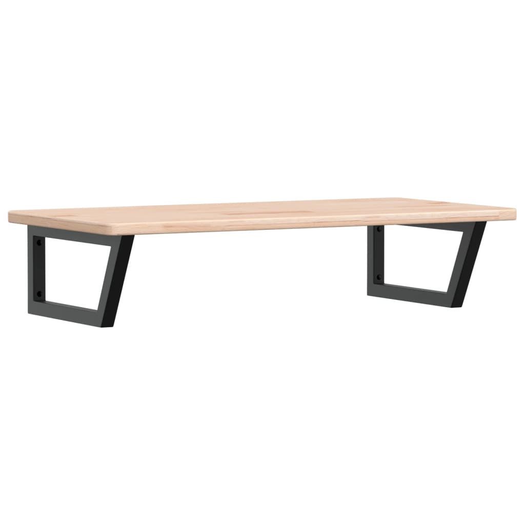 vidaXL Badezimmerspiegelschrank Waschtischplatte mit Halterung Stahl und Massivholz Eiche (1-St)