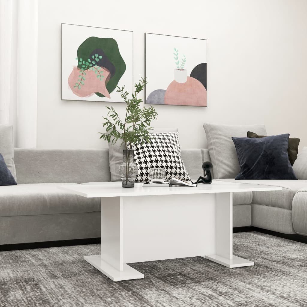 vidaXL Couchtisch in Weiß (LxBxH: 103,5x60x40 cm)