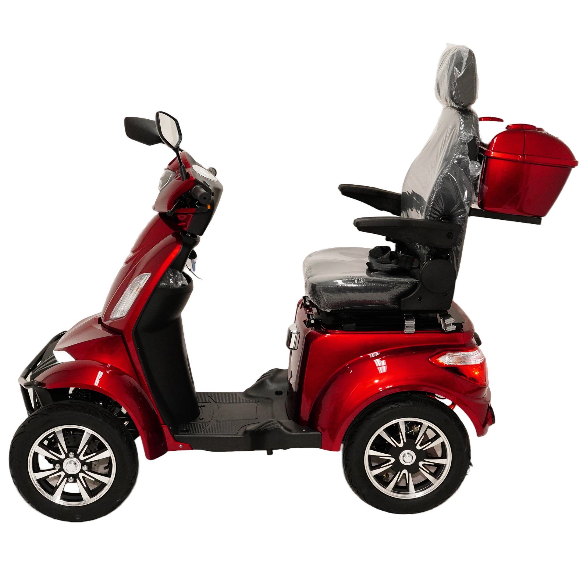 Urban Hopper E-Motorroller Elektro Seniorenmobil 4-Rad Elektroroller Urban Hopper Best Ager Li, 1000 W, 15 km/h, Lithium Akku herausnehmbar mit Top-Case Stockhalter ca 60KM 3 Gang COC