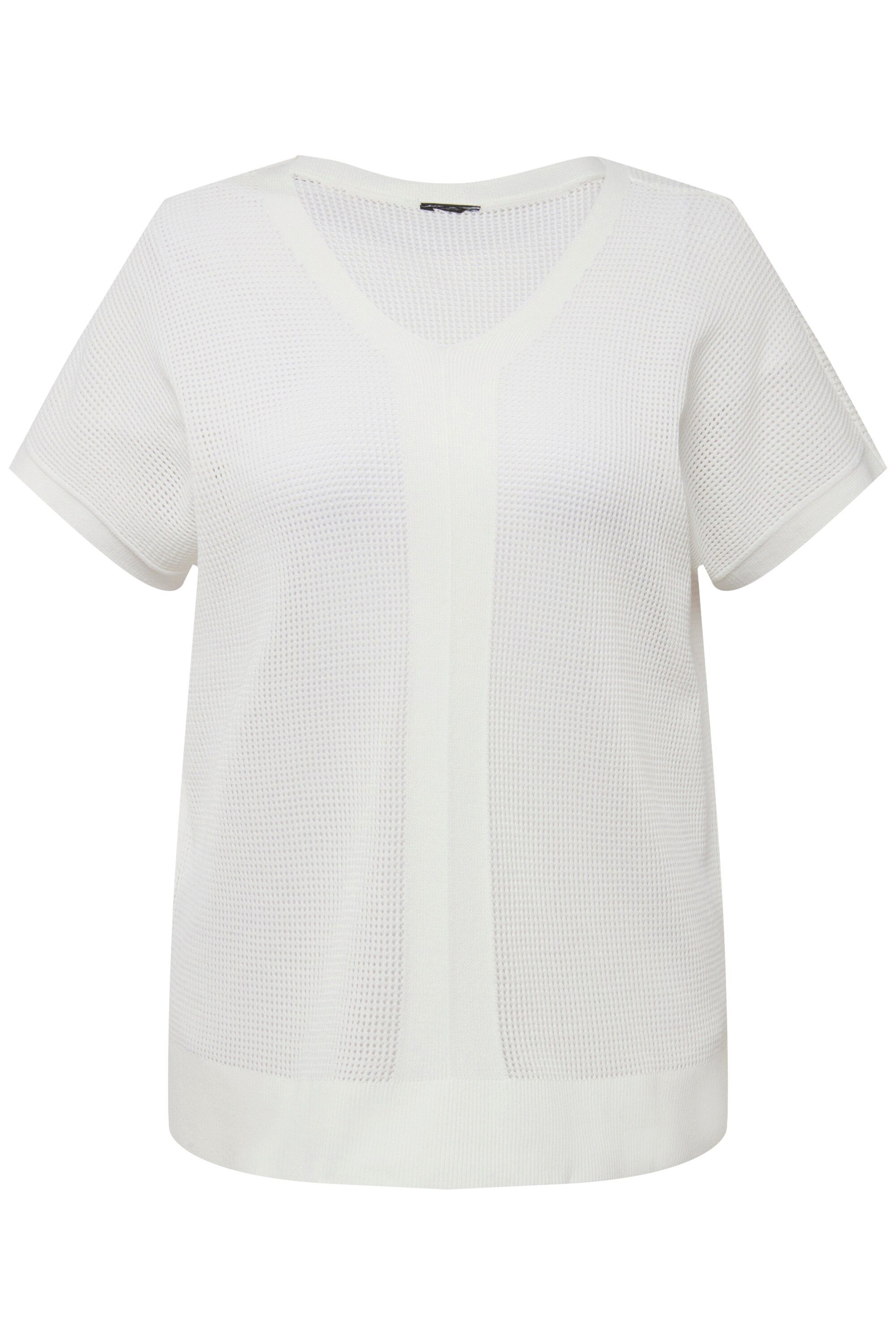 Ulla Popken Strickpullover Pullover Struktur Oversized günstig online kaufen