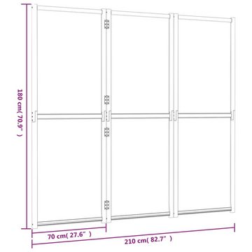 vidaXL Raumteiler 3-tlg. Raumteiler Schwarz 210x180 cm, 1-tlg.