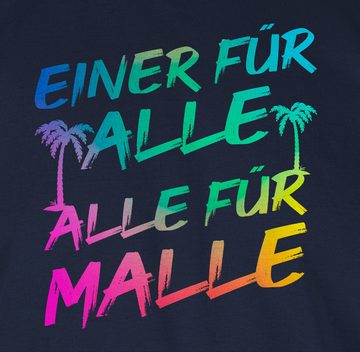 Shirtracer T-Shirt Malle für Alle - Einer für alle Alle für Malle Sommerurlaub Herren