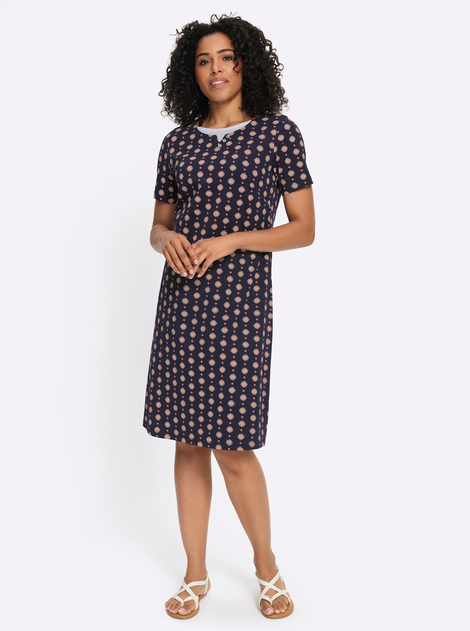Etuikleid Jersey-Kleid Kurzarm