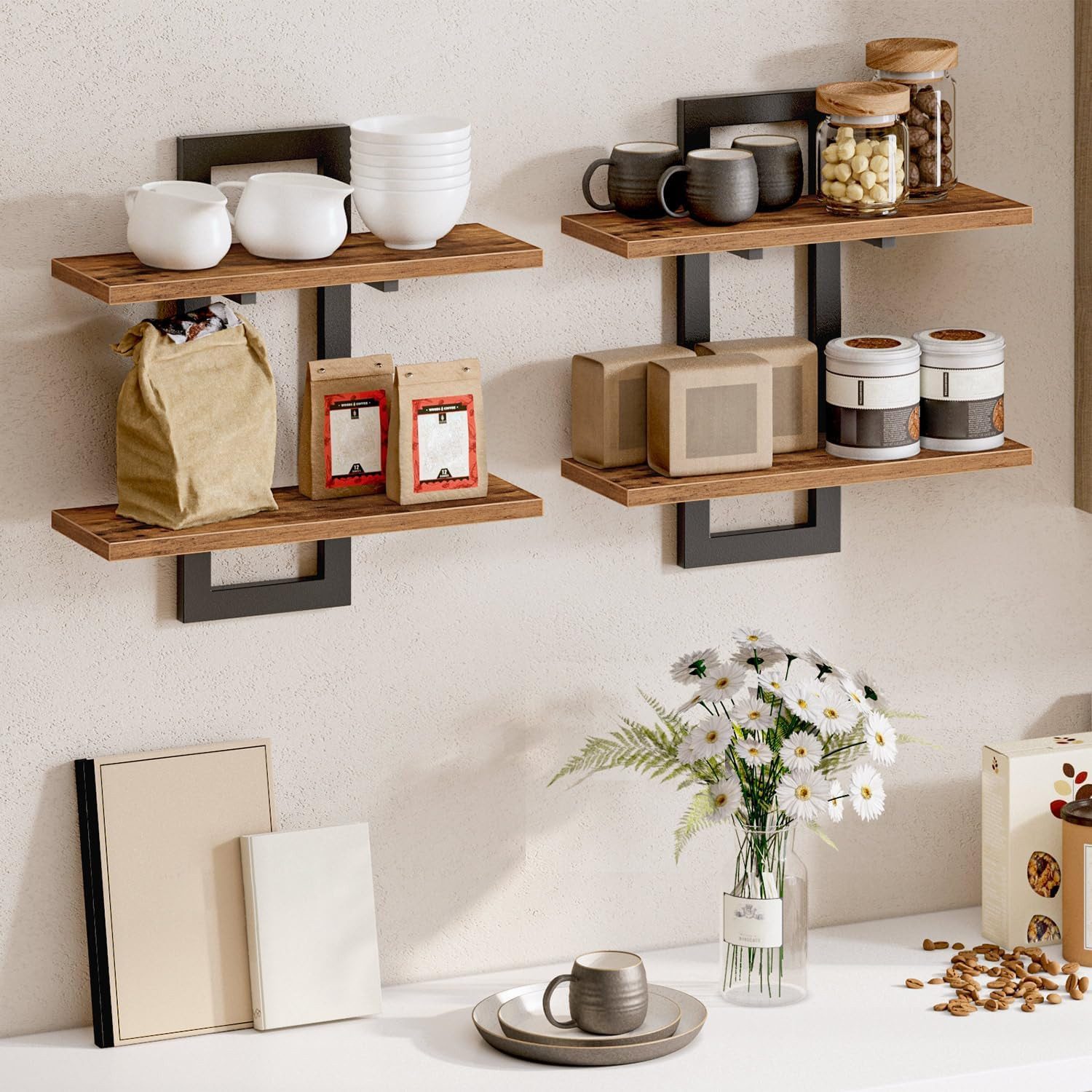 BlingBin Wandregal 2-stufige Schweberegal, Holz Wandboard, günstig online kaufen