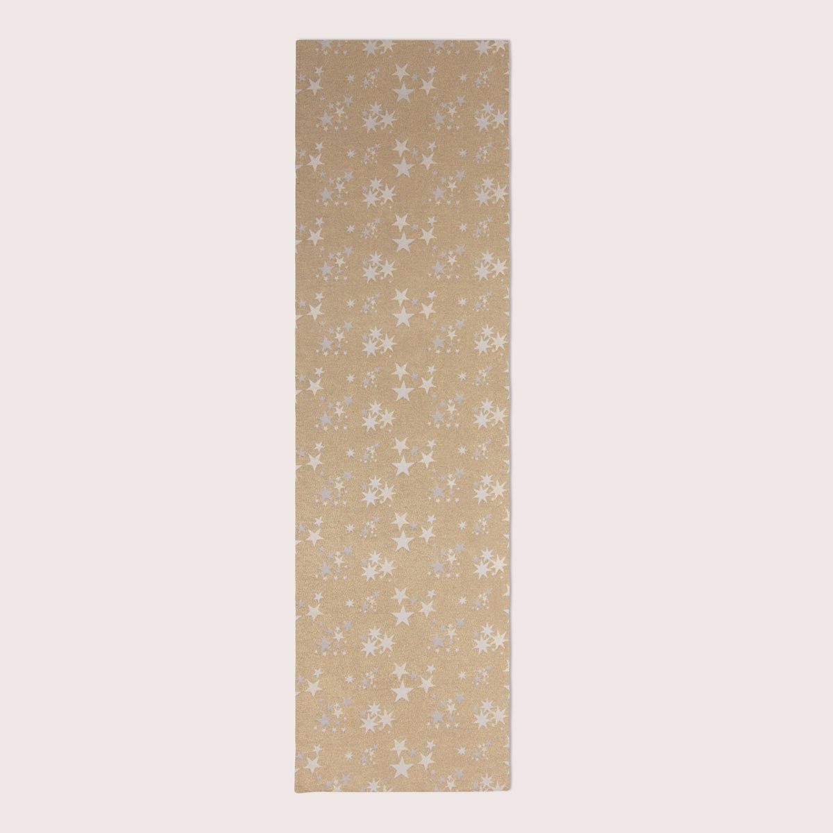 SCHÖNER LEBEN. Tischläufer SCHÖNER LEBEN. Tischläufer Sterne beidseitig gold beige 40x160cm, handmade