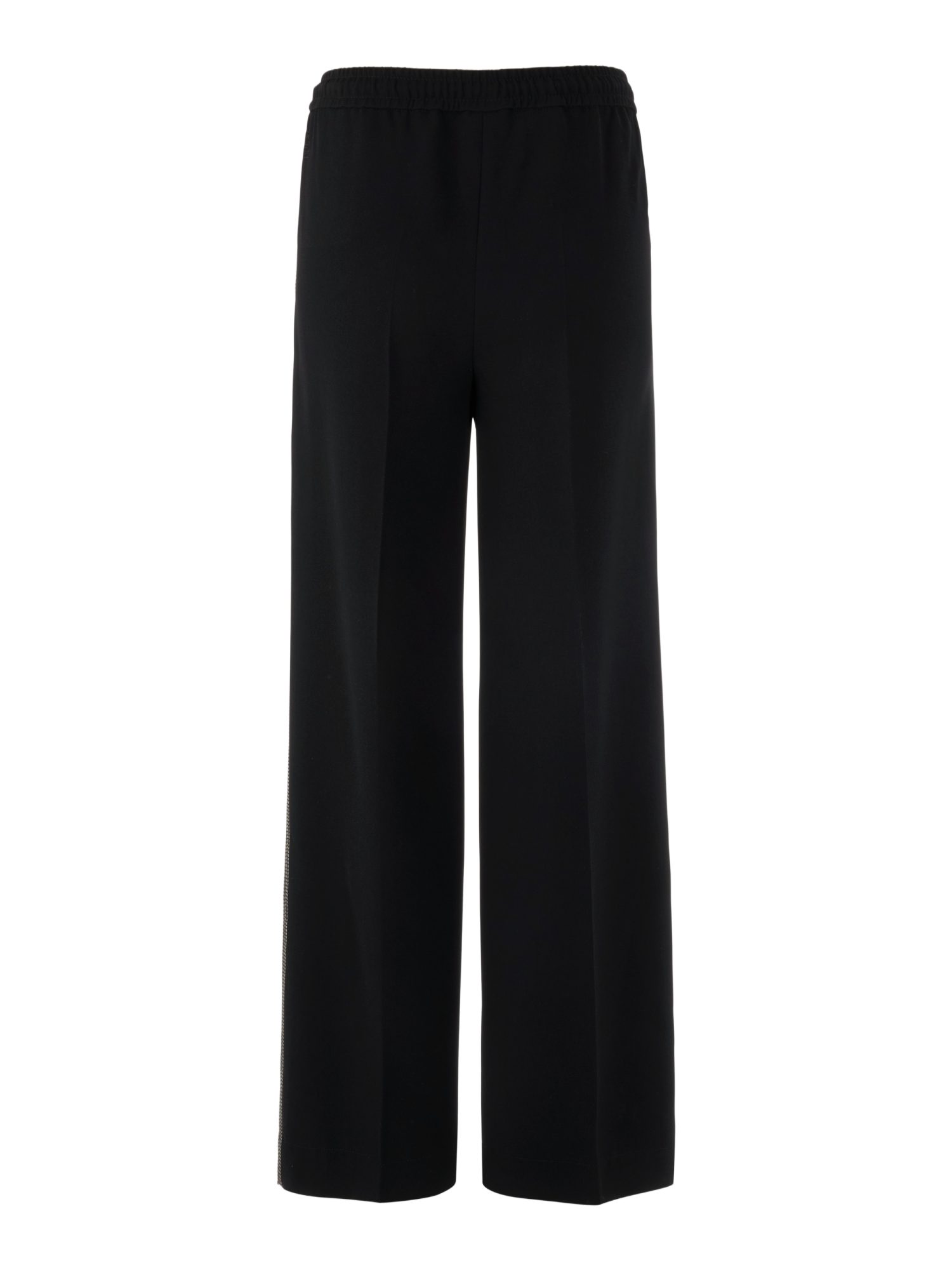 Marc Cain Stoffhose schwarz,Casual,Polyester,Unifarben,Wide Leg,Mittel