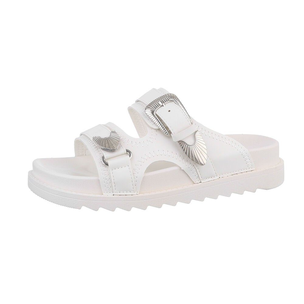 Ital-Design Damen Mules Freizeit Plateausandaletten (85698184) Flach Pantol günstig online kaufen