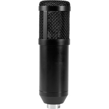 Omnitronic Mikrofon USB Kondensator-Broadcastmikrofonset, inkl Spinne, inkl. Kabel, inkl. Stativ