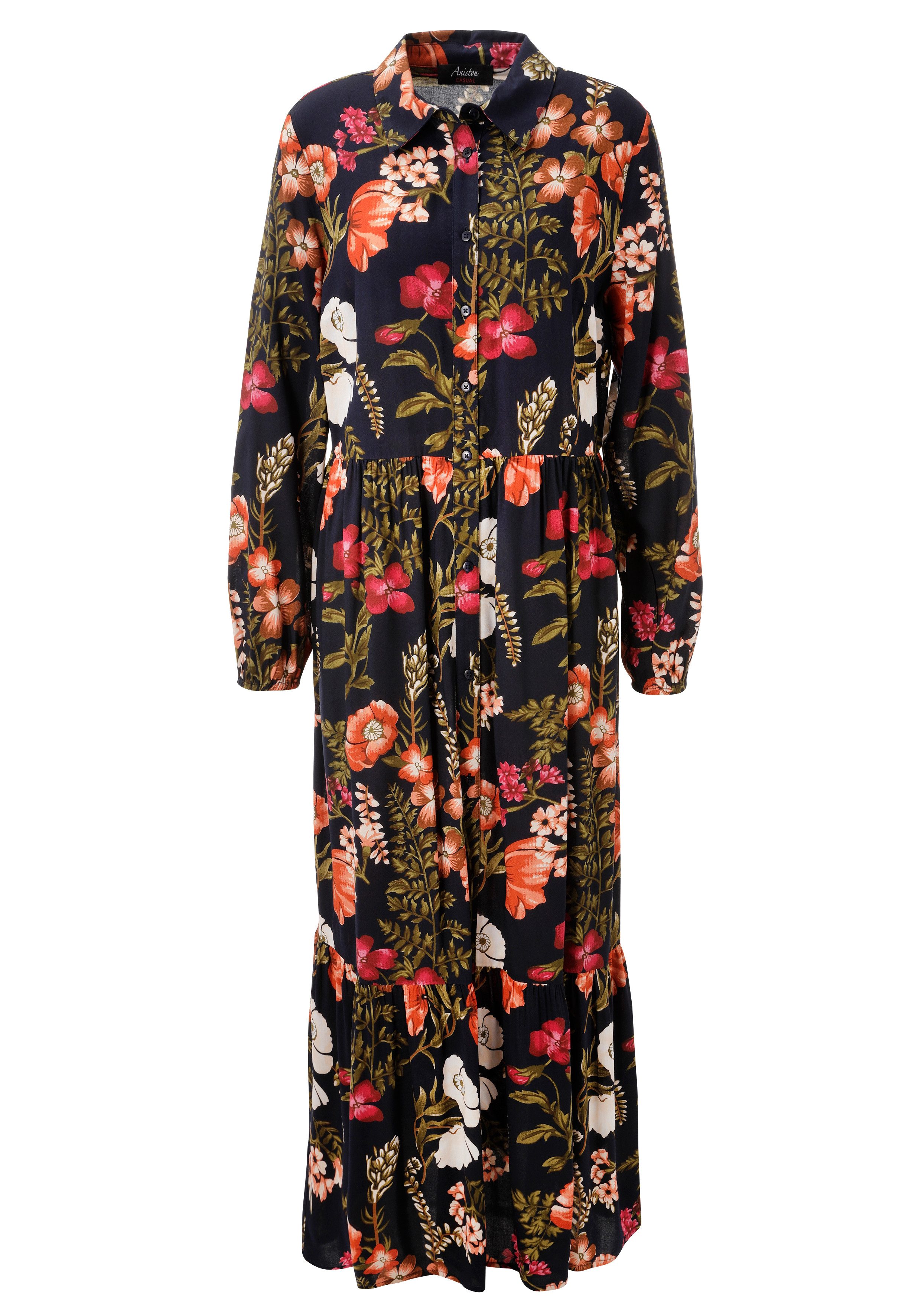 Aniston CASUAL Maxikleid mit farbenfrohen Blumendruck - jedes Teil ein Unikat - NEUE KOLLEKTION – Bild 5 von 5