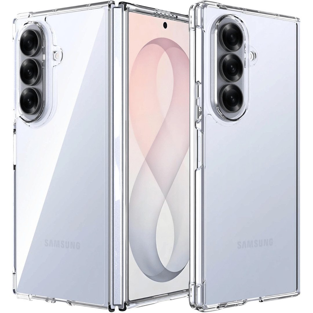 SmartUP Smartphone-Hülle für Samsung Galaxy Z Fold 8 Ultra Transparent Silikon Case Handyhülle 8,0, integrierter Kameraschutz, präzise Aussparungen