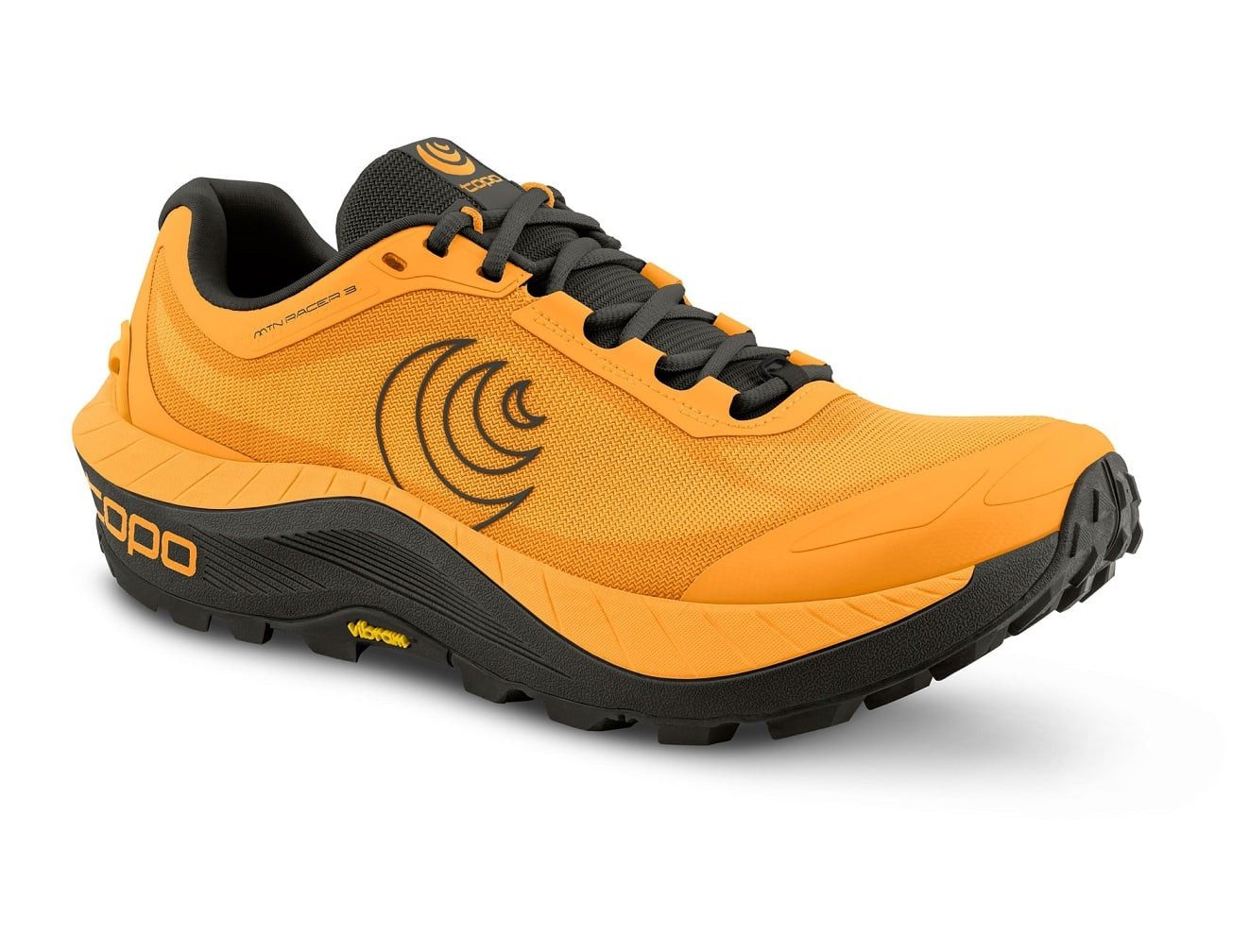 Topo MTN Racer 3 (Mountain, Trail, breitere Zehenbox) orange/espresso Laufschuh