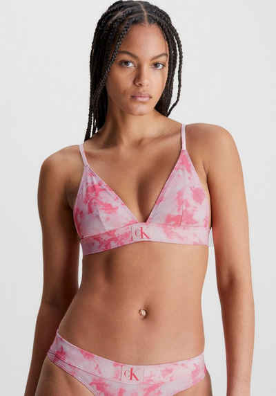 Calvin Klein Swimwear Triangel-Bikini-Top FIXED TRIANGLE-RP-PRINT, mit Calvin Klein Markenlabel