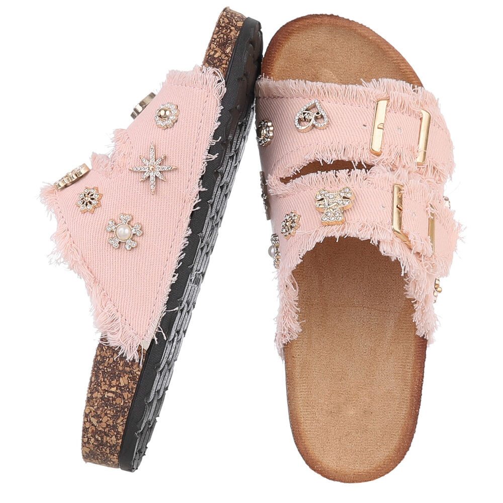 Ital-Design Stylische Pantolette mit Korksohle und günstig online kaufen
