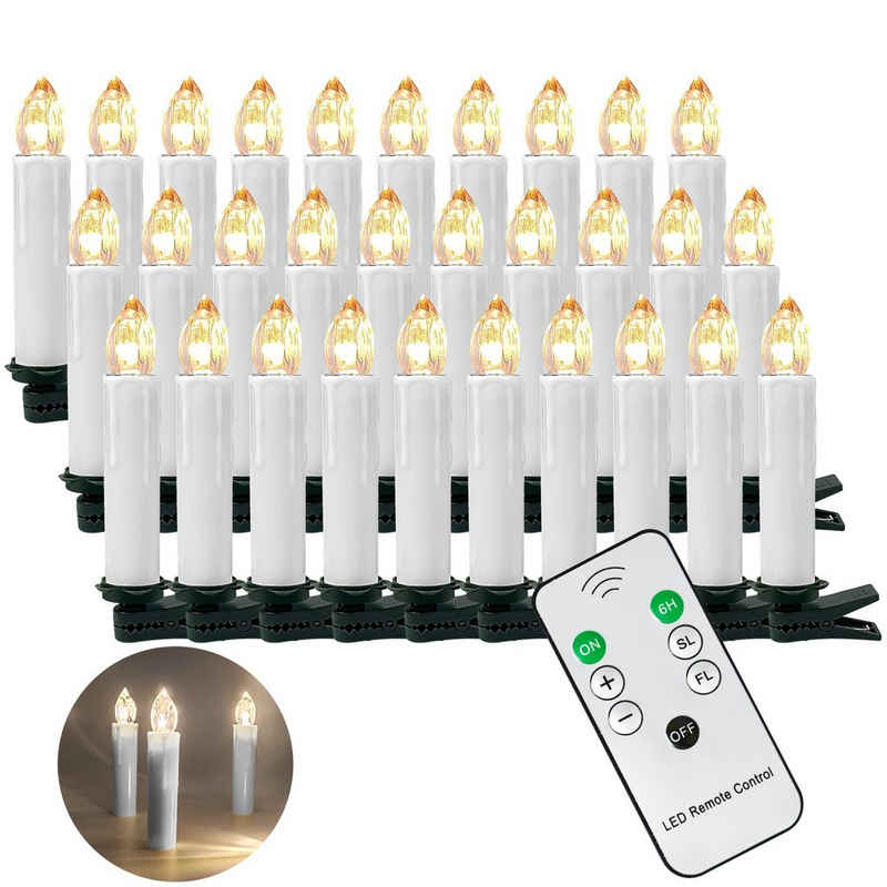 OZAVO LED-Christbaumkerzen 10-40set, Weihnachtskerzen Weihnachtsbaum Kerzen Weihnachtsbeleuchtung