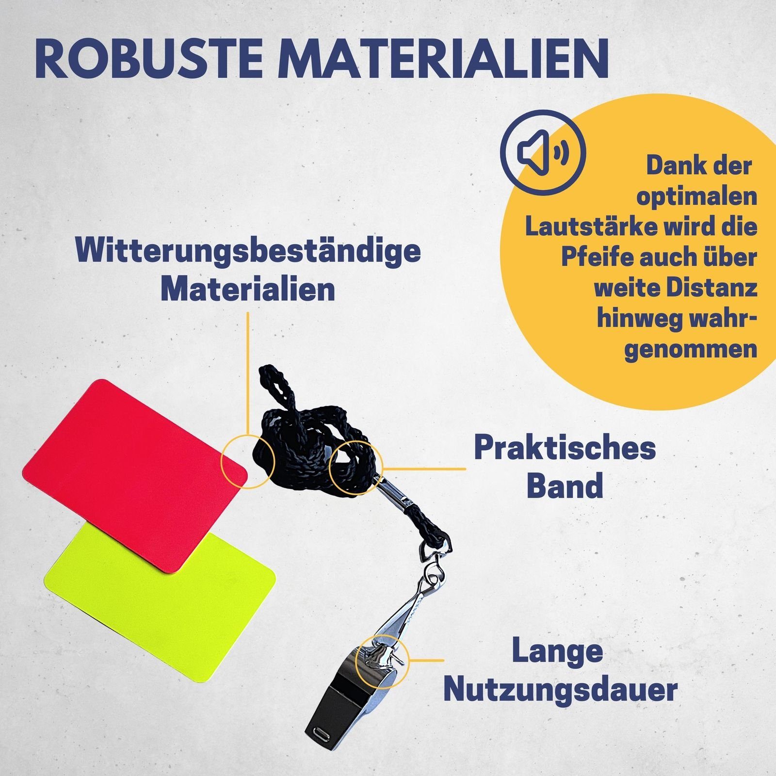 Best Sporting Trillerpfeife Schiedsrichter Set Fußball I Schiedsrichterkarten und -pfeife mit Band