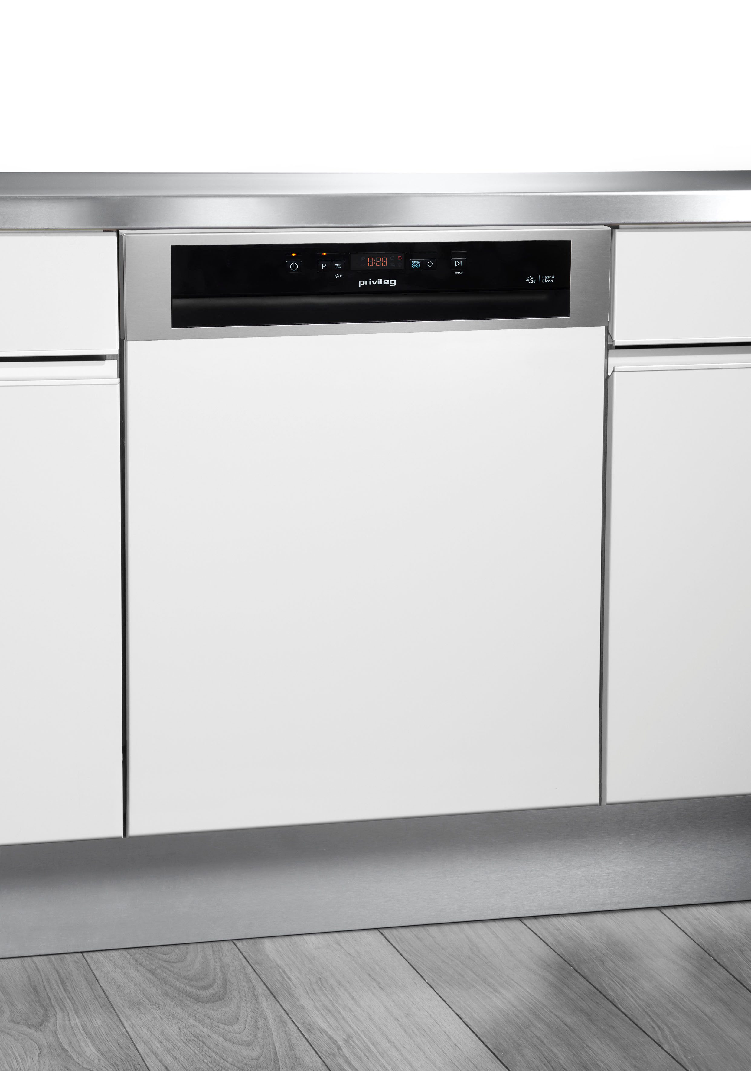 Privileg teilintegrierbarer Geschirrspüler P0B ECO D541 X, 14 Maßgedecke, 14 Maßgedecke, Fast&Clean 28’ – effektive Reinigung in 28 Minuten