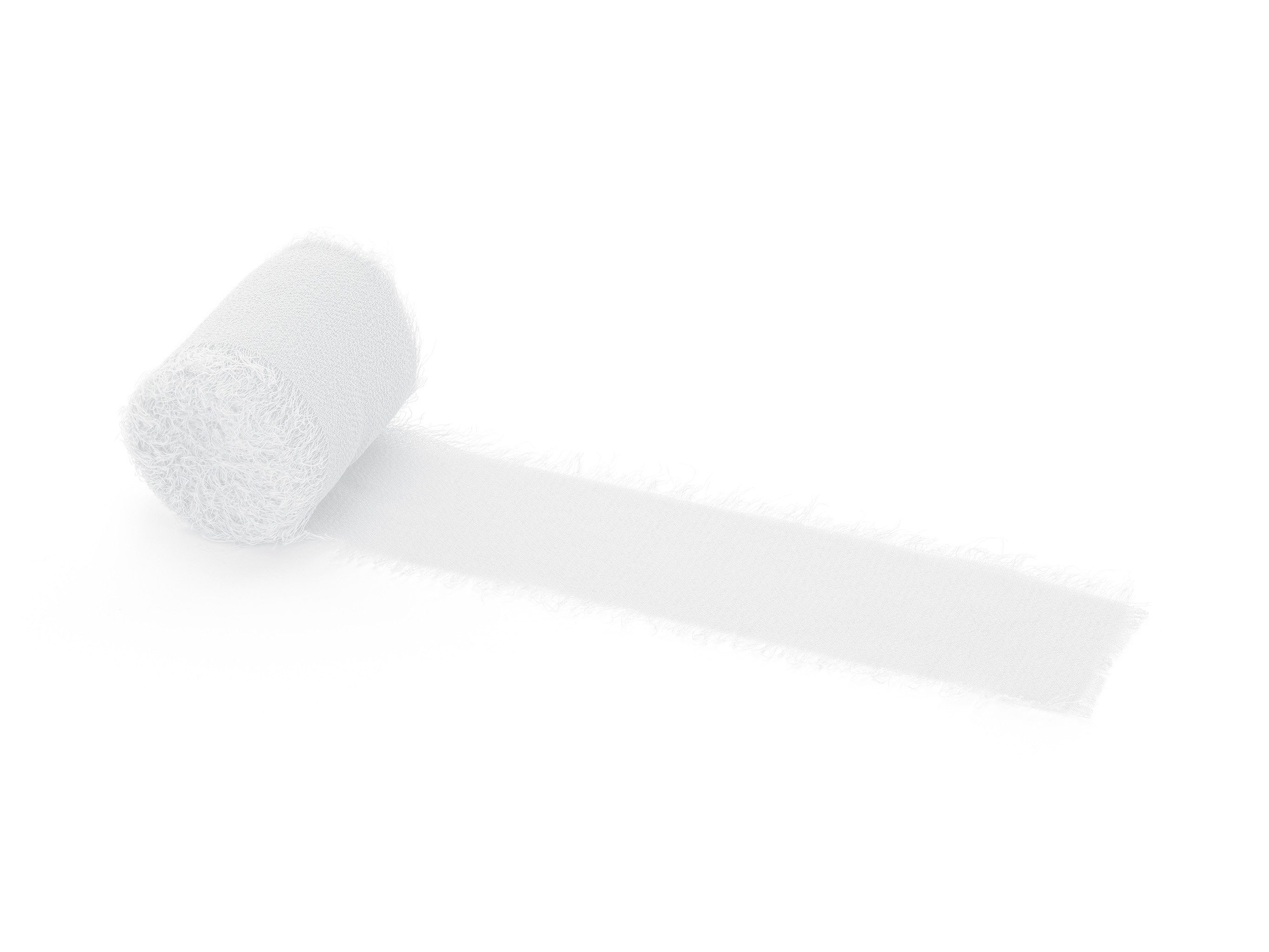 partydeco Organzaband, Chiffonband 4cm x 5m Weiß 3er Set
