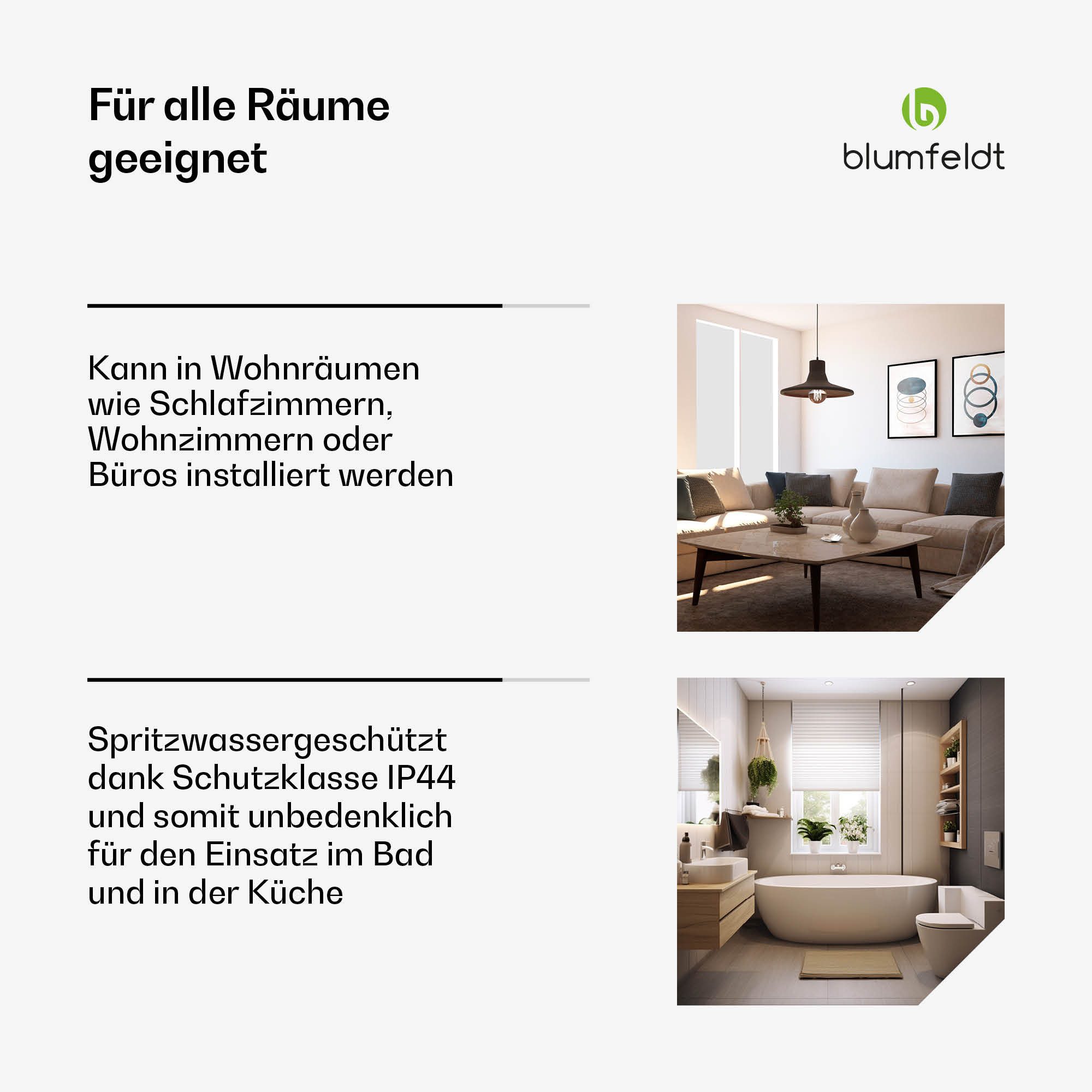 blumfeldt Infrarotheizung HeatSquare, elektrische Heizkörper Thermostat Timer App 350 W
