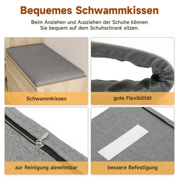 SONNI Schuhschrank Schuhschränke mit sitzbank und schubfach,94.5x30x57cm,Schuhkipper,holz mit Stauraum, schuhregale, Schuhtruhen, Schuhbänke, Schuhkommode, Holzfarbe