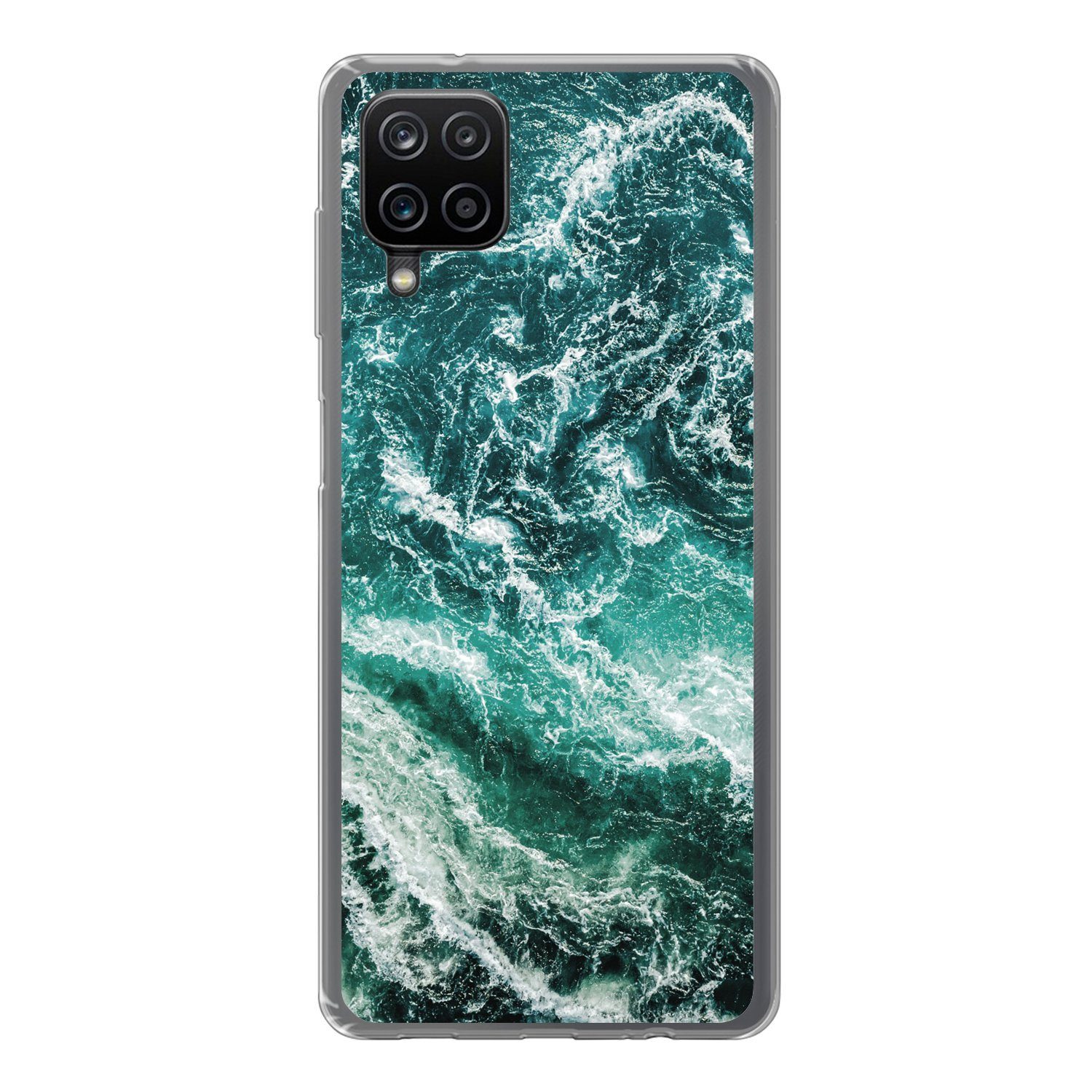 MuchoWow Handyhülle für Samsung Galaxy A12 Marmor - Gemustert - Natursteine, Smartphone-Bumper, Print, Handy Schutzhülle Dünn