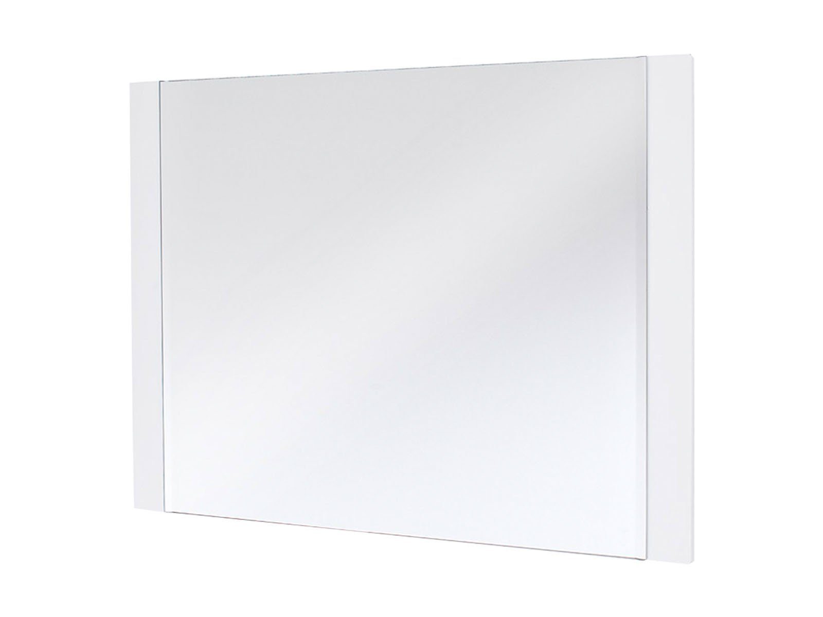 möbelando Wandspiegel Atlanta, Moderner Spiegel, Rahmen hoch Matt-weiß 2 haufhängbar. MDF-Platte 90 lackiert, aus quer cm, Höhe in 68 cm, cm. Breite Tiefe und