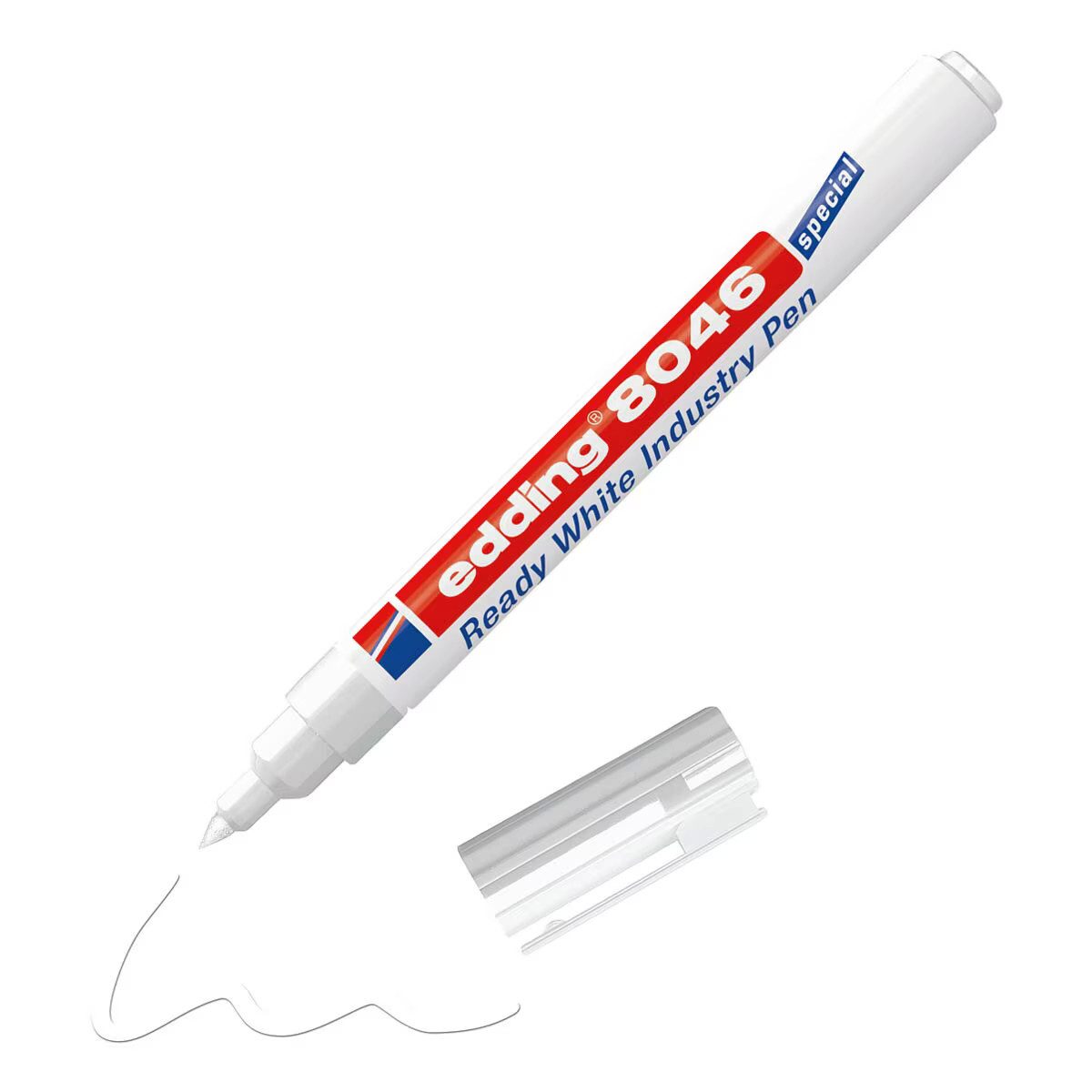 edding Marker edding 8046 Ready White Industrial Pen – 1-3 mm, weiß