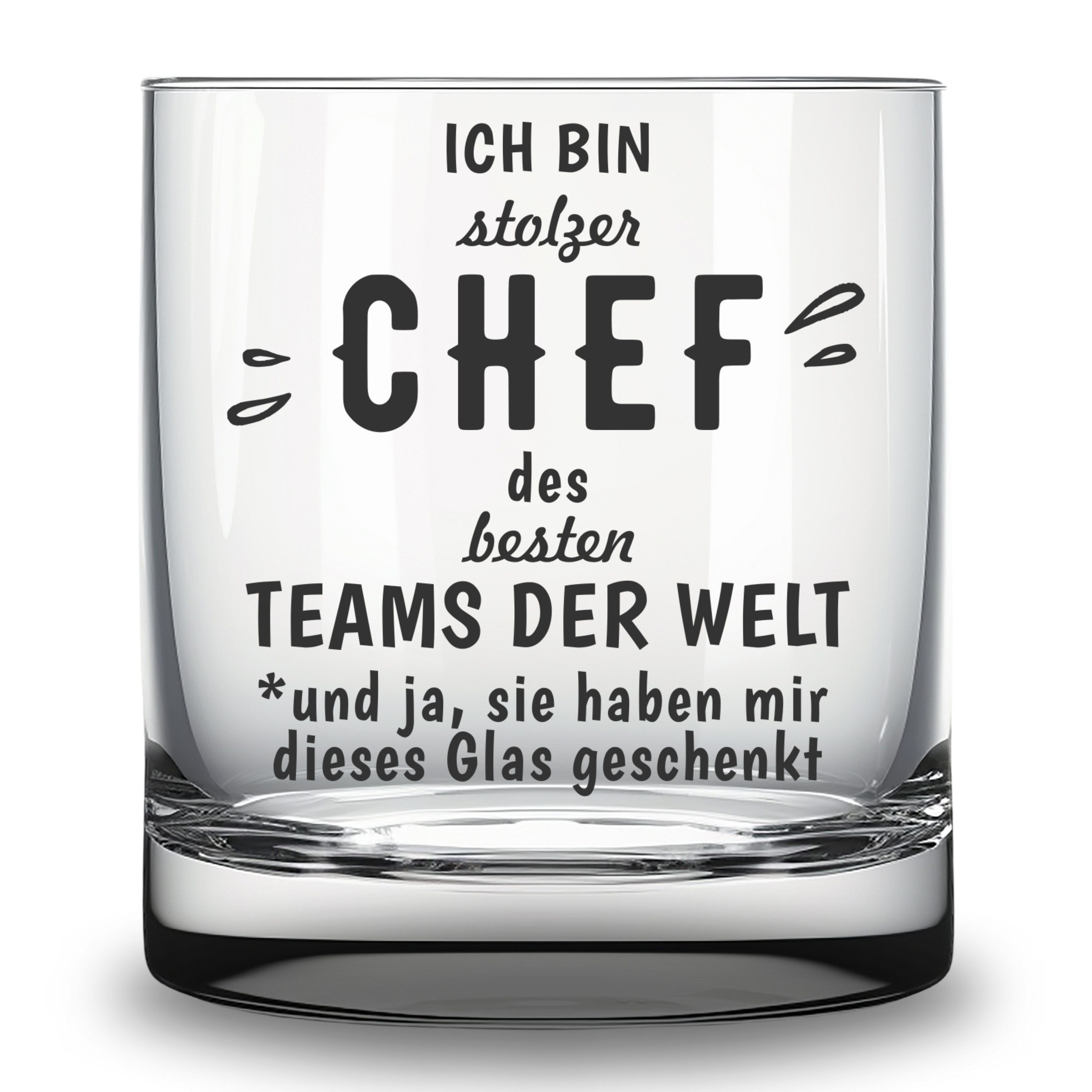Lasernauten Whiskyglas Whiskyglas mit Gravur Geschenk für den Chef Boss witzig Trinkglas, mit Gravur