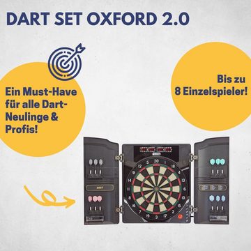 B Best Sporting Dartautomat Dart Set Oxford 2.0 mit 18 Dartpfeilen/Ersatzspitzen & Etui, Dartscheibe elektronisch im hochwertigen Set